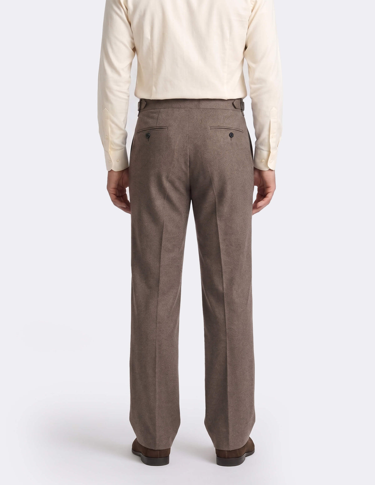 The Brumaro Taupe Wide-Leg Trousers - Samir Bachkami