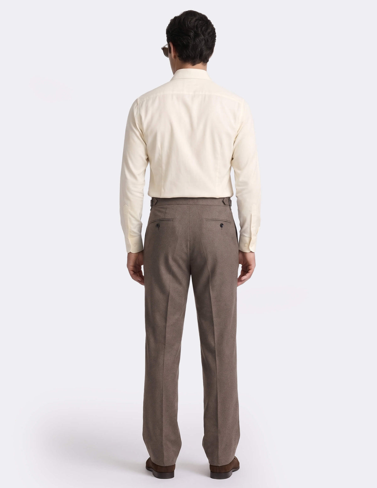 The Brumaro Taupe Wide-Leg Trousers - Samir Bachkami