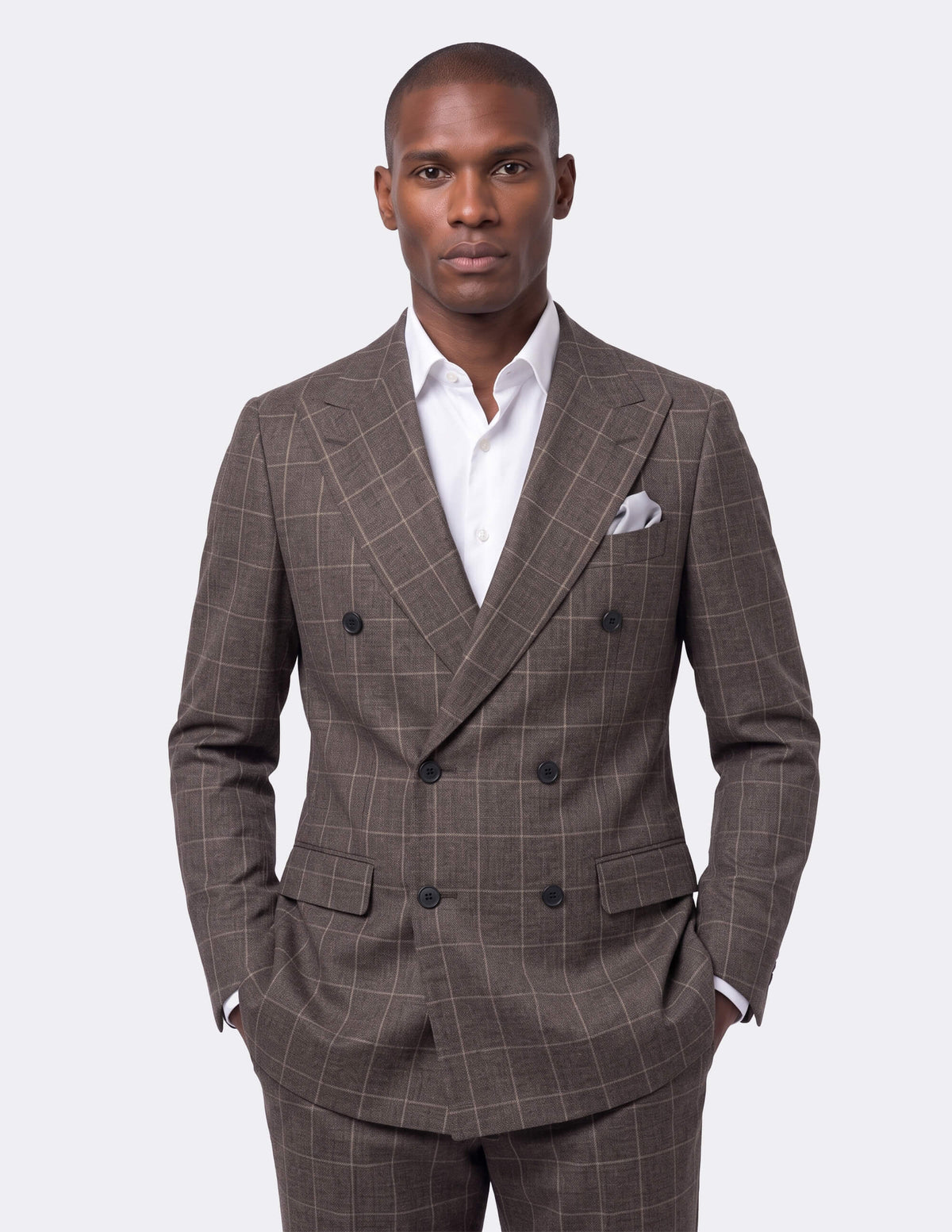 The Caldreno Brown Double-Breasted Suit - Samir Bachkami