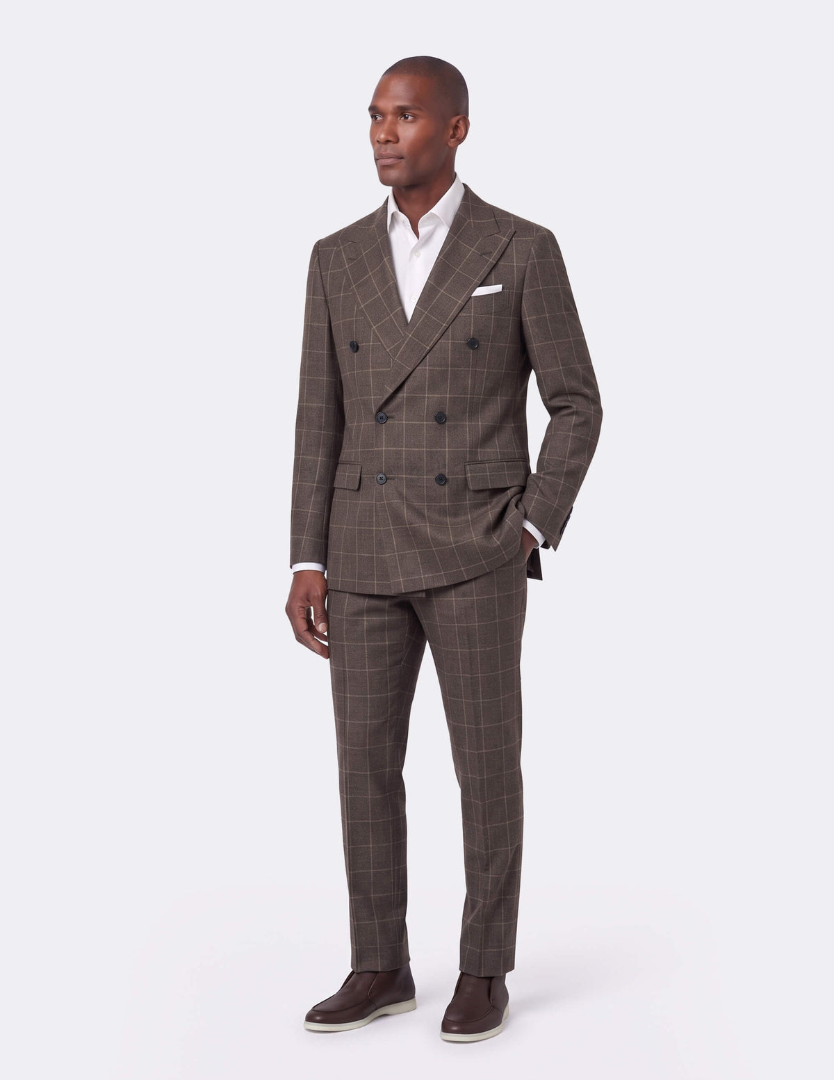 The Caldreno Brown Double-Breasted Suit - Samir Bachkami