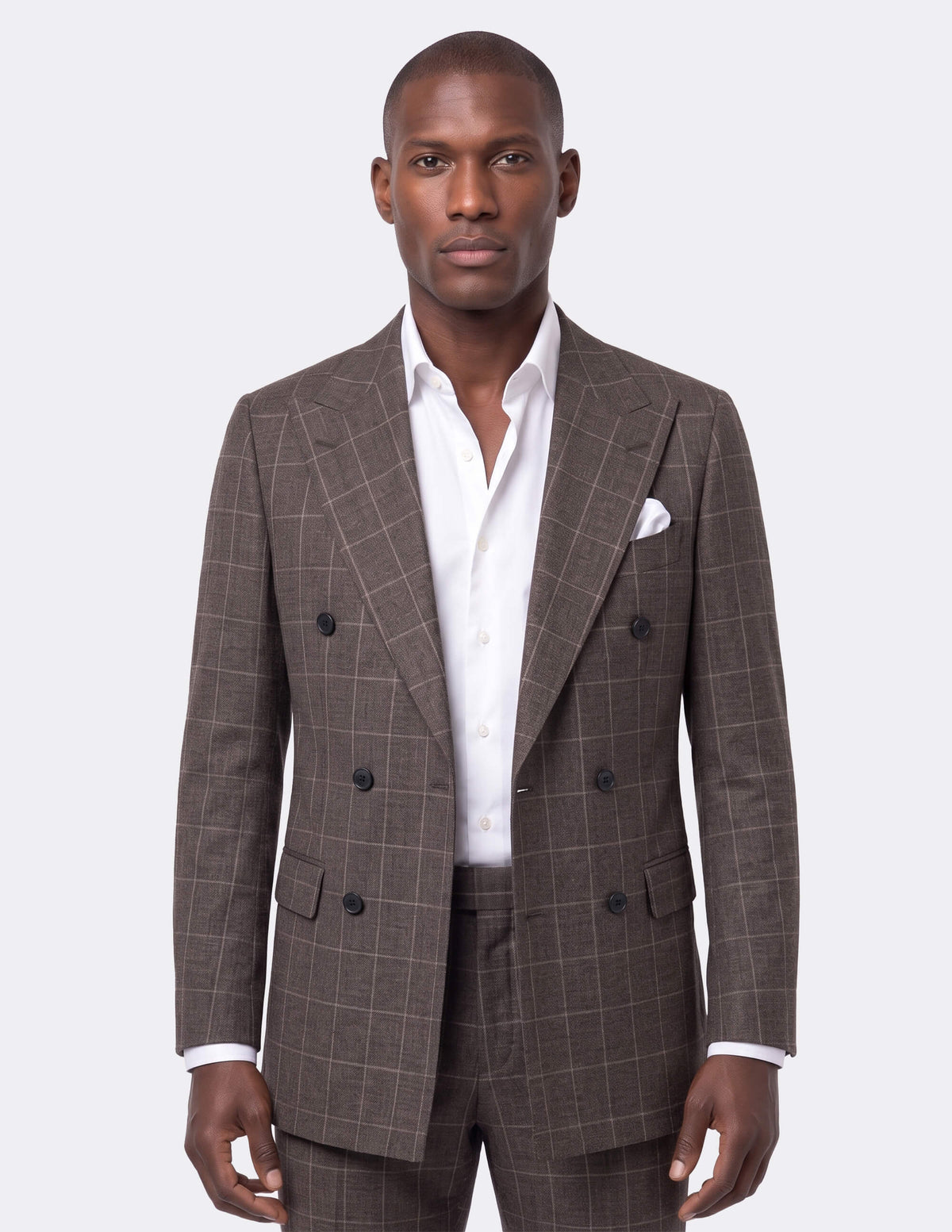 The Caldreno Brown Double-Breasted Suit - Samir Bachkami