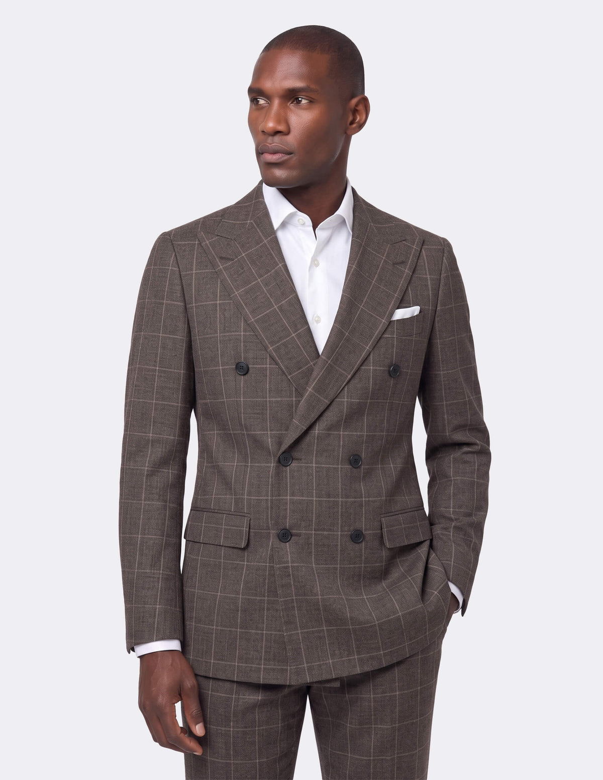 The Caldreno Brown Double-Breasted Suit - Samir Bachkami