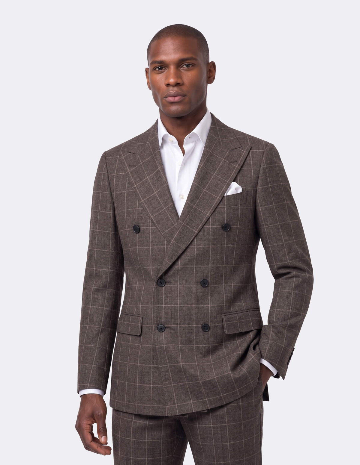 The Caldreno Brown Double-Breasted Suit - Samir Bachkami