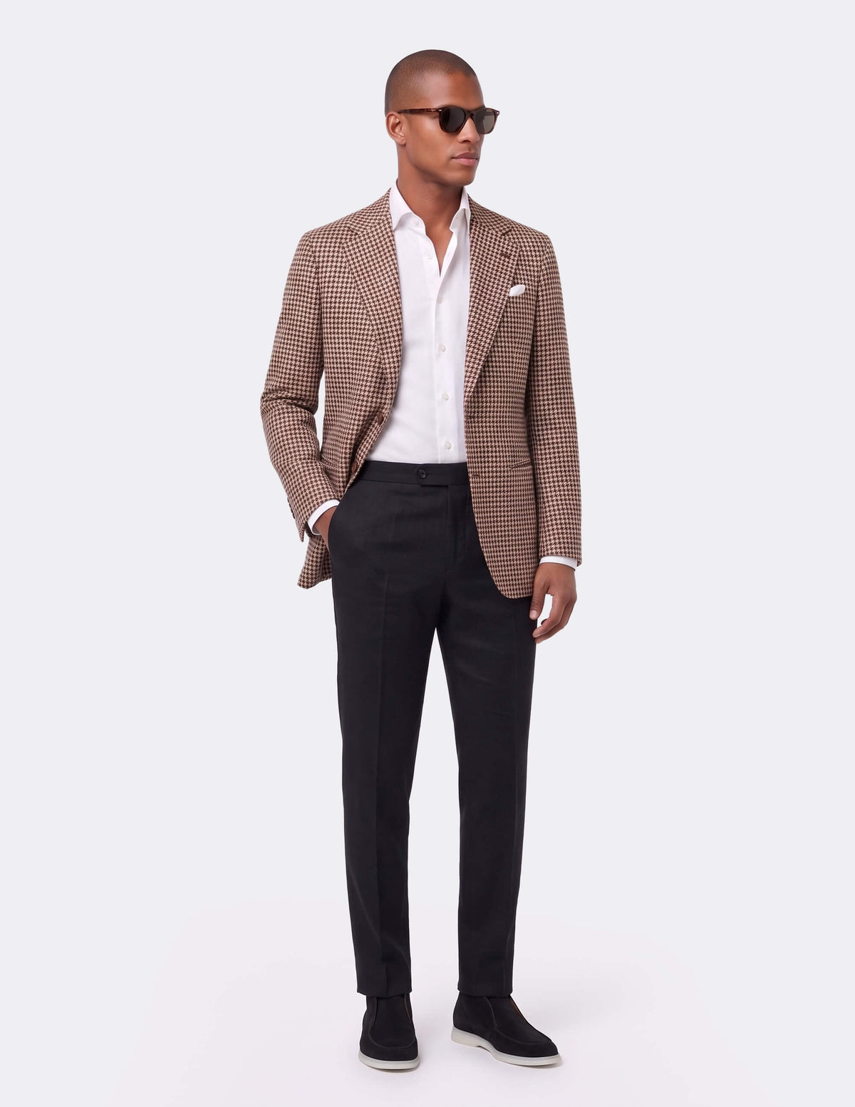 The Corvesso Houndstooth Single-Breasted Jacket - Samir Bachkami