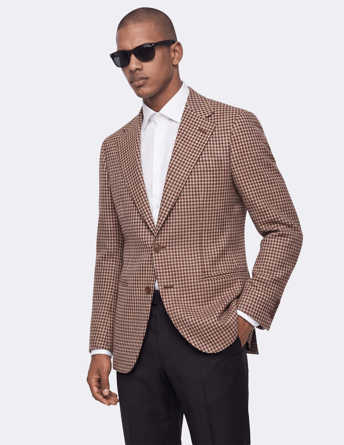 The Corvesso Houndstooth Single-Breasted Jacket - Samir Bachkami