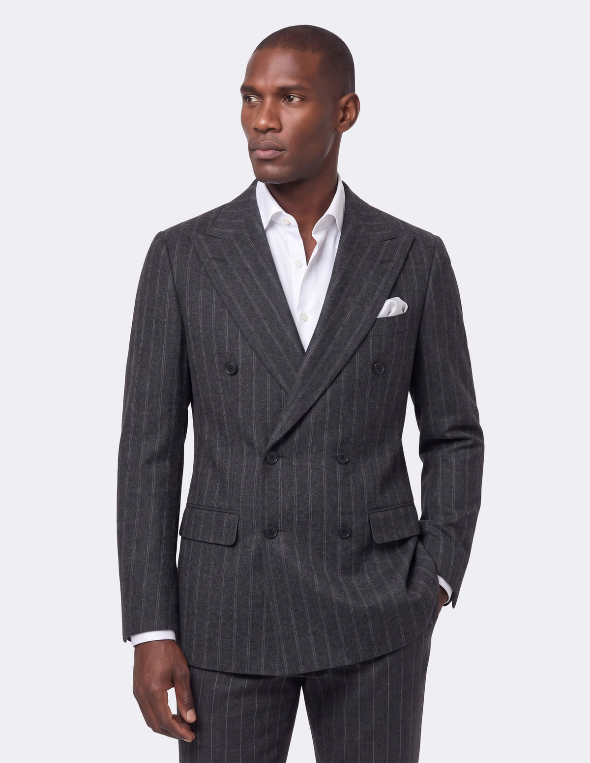 The Dresano Charcoal Double-Breasted Suit - Samir Bachkami