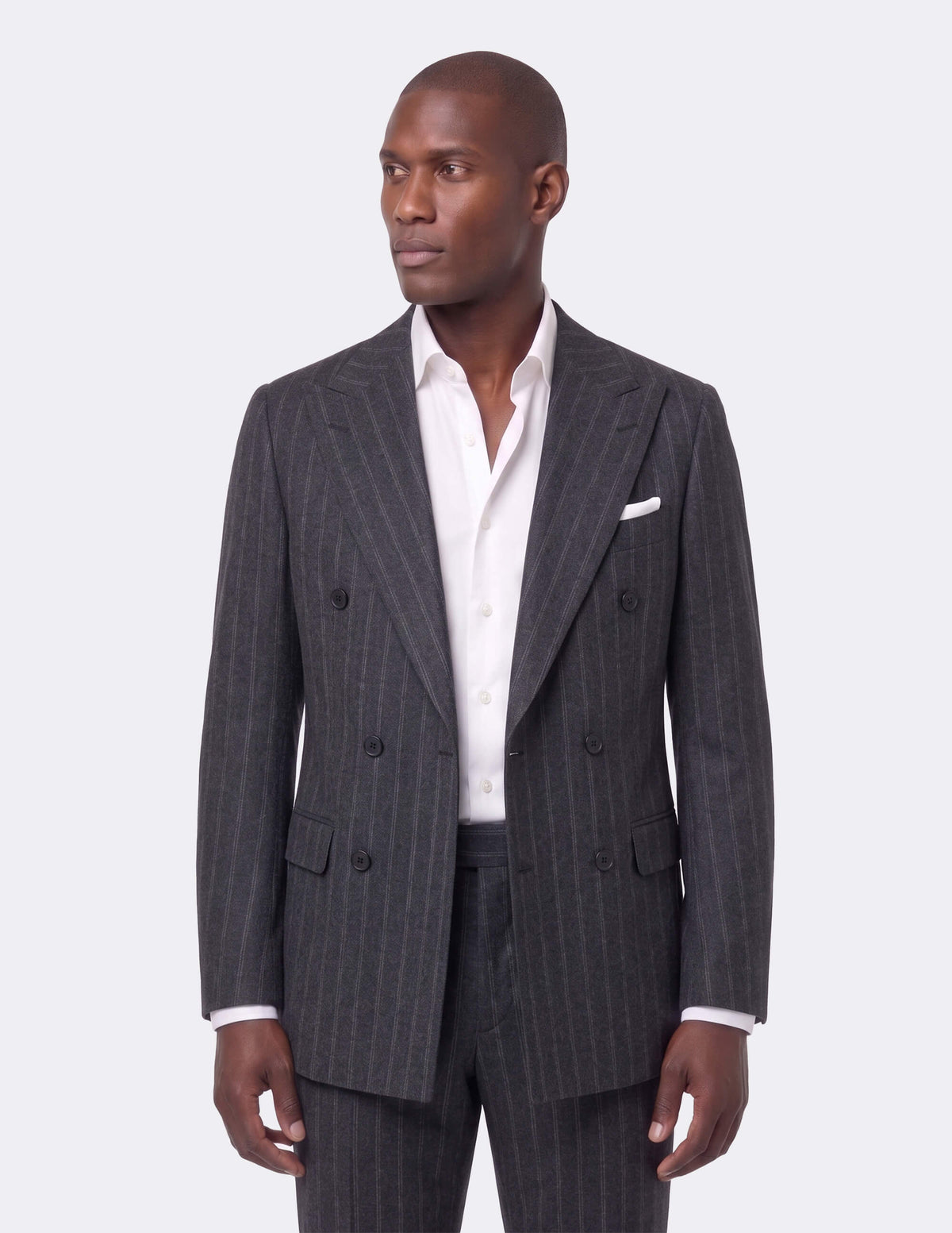 The Dresano Charcoal Double-Breasted Suit - Samir Bachkami