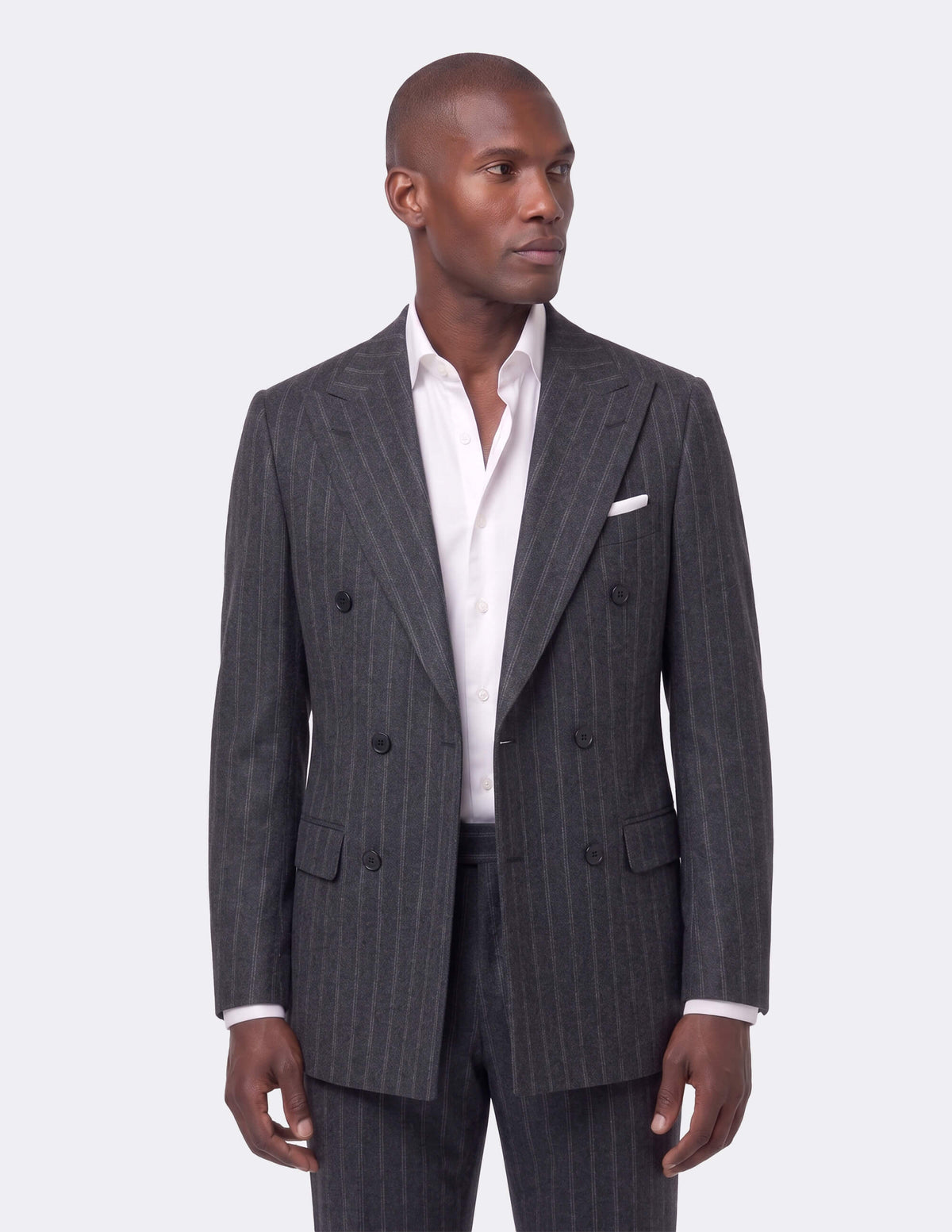 The Dresano Charcoal Double-Breasted Suit - Samir Bachkami