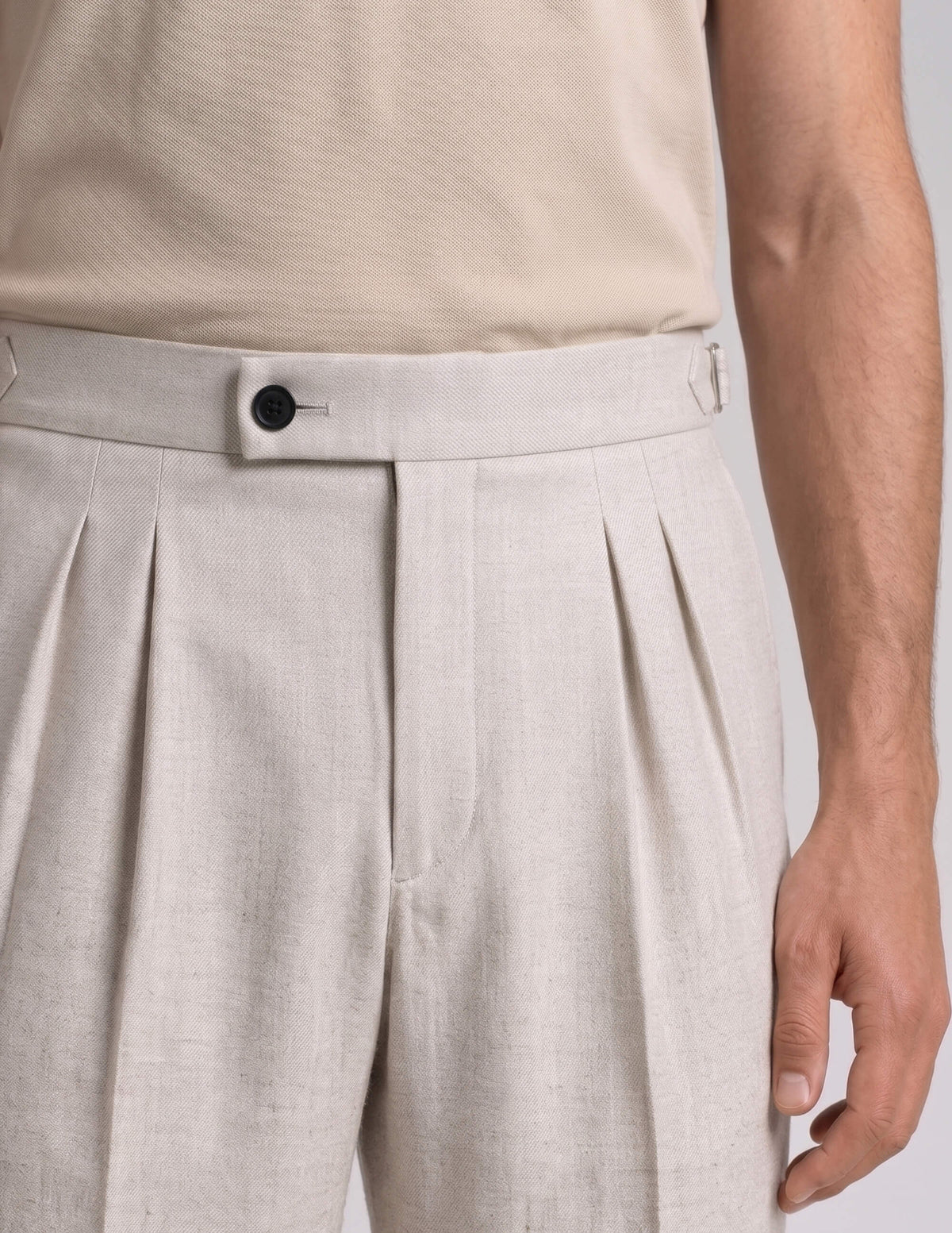 The Elarno Ivory Wide-Leg Trousers - Samir Bachkami