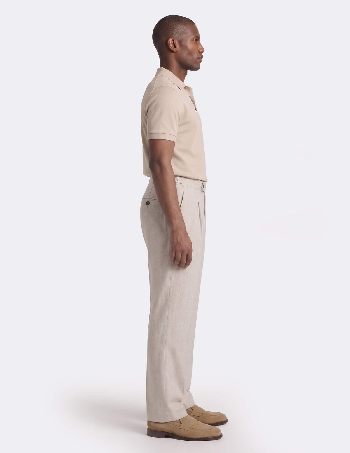 The Elarno Ivory Wide-Leg Trousers - Samir Bachkami