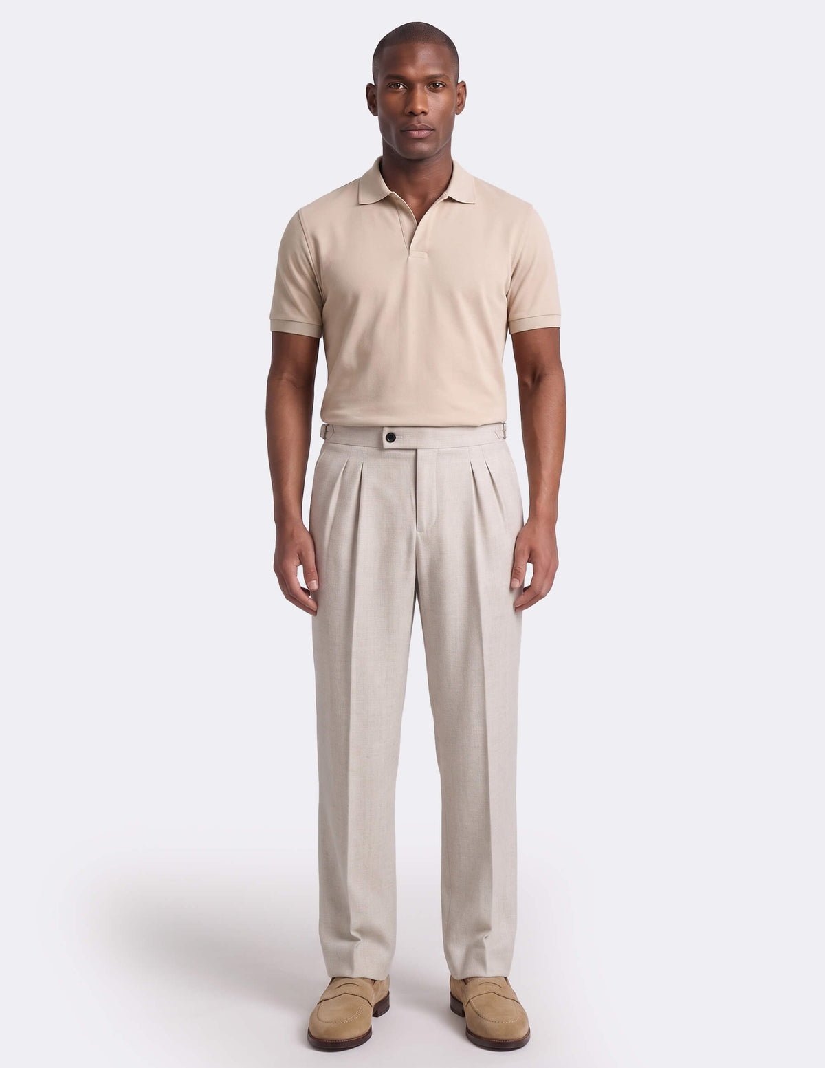 The Elarno Ivory Wide-Leg Trousers - Samir Bachkami