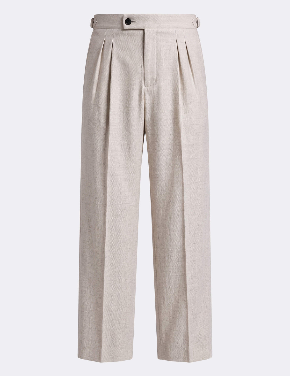 The Elarno Ivory Wide-Leg Trousers - Samir Bachkami
