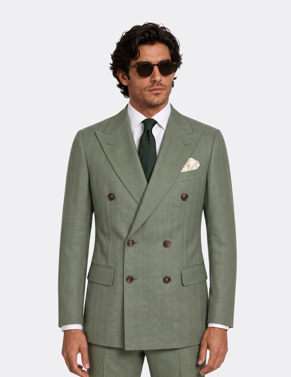 The Fenbrio Sage Double-Breasted Suit - Samir Bachkami