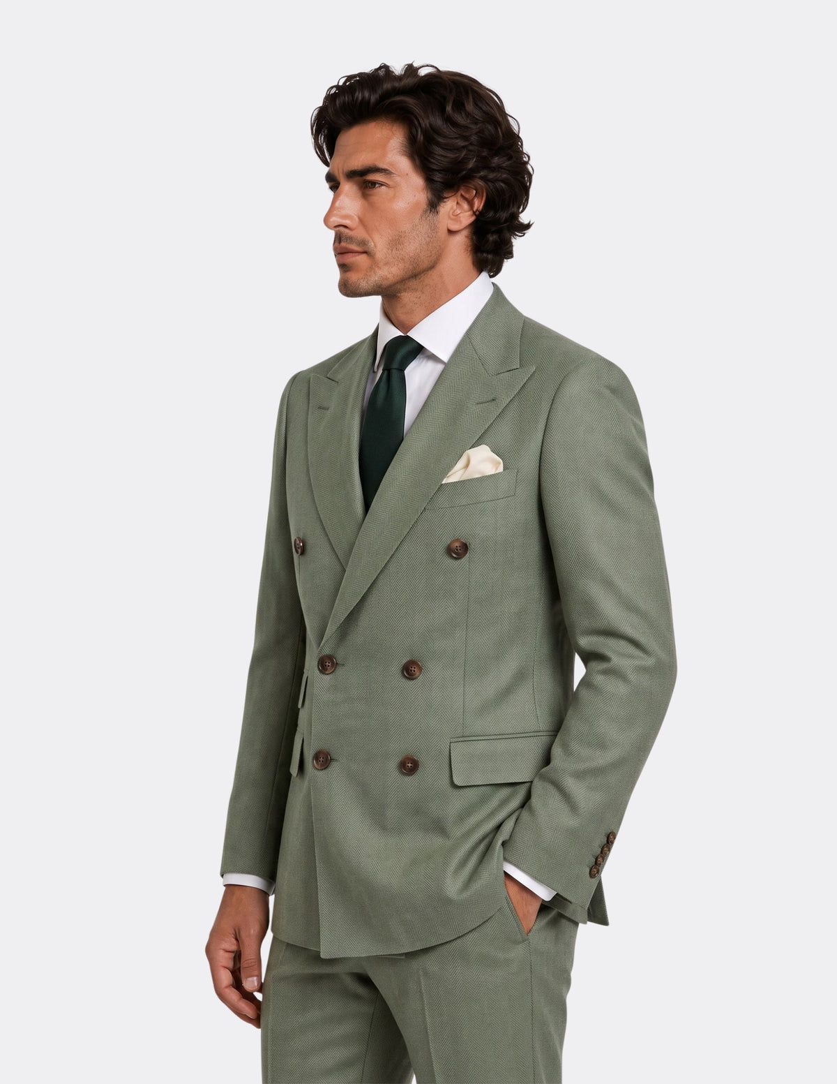 The Fenbrio Sage Double-Breasted Suit - Samir Bachkami