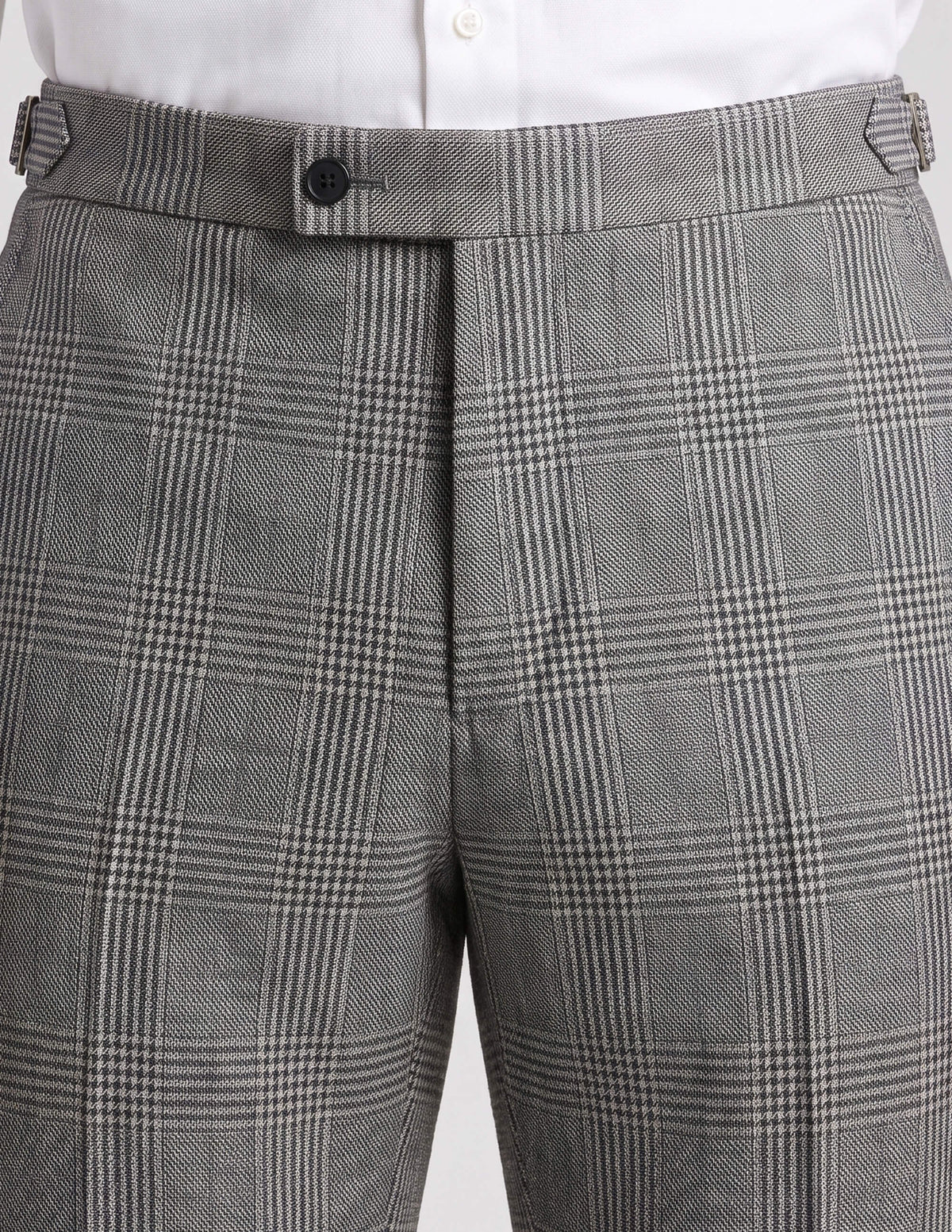 The Fervano Taupe Check Trousers - Samir Bachkami