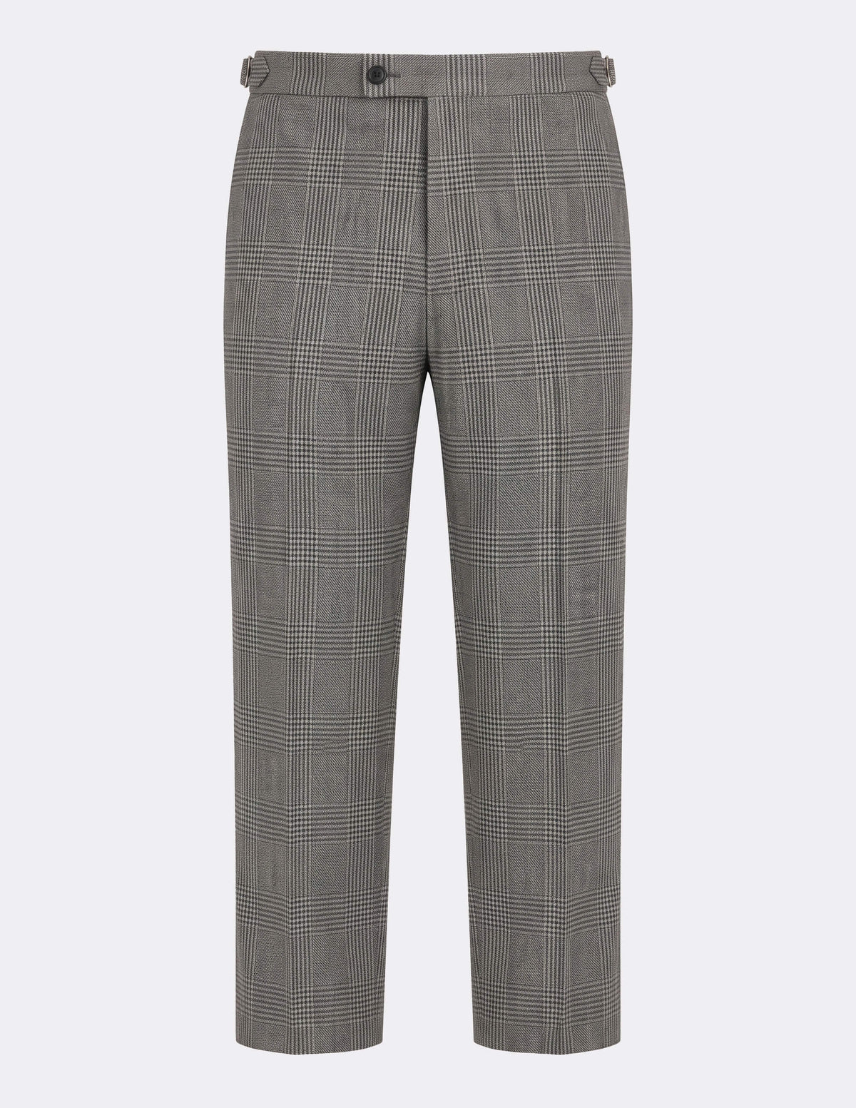 The Fervano Taupe Check Trousers - Samir Bachkami