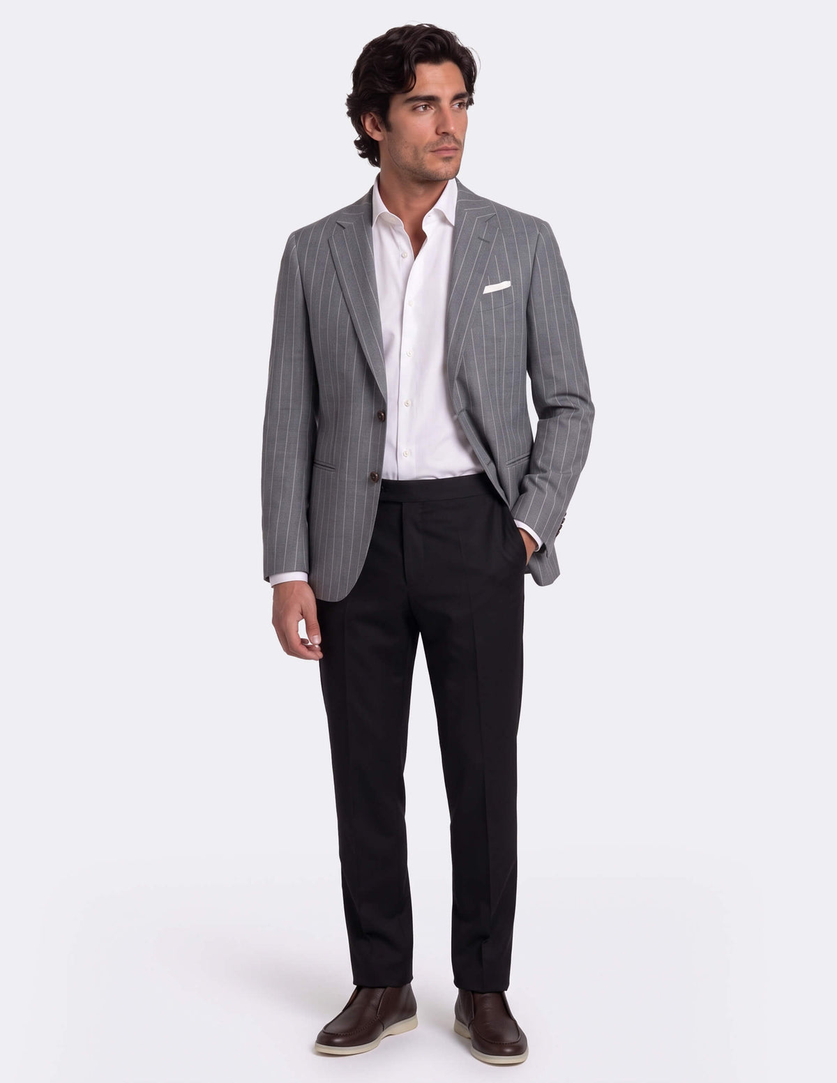 The Grigio Sovrano Pinstripe Jacket - Samir Bachkami