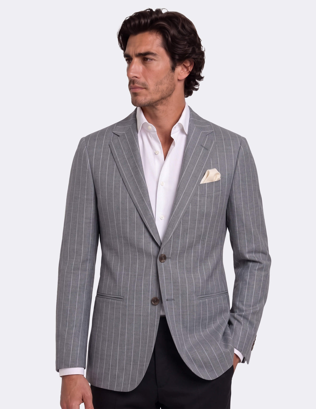 The Grigio Sovrano Pinstripe Jacket - Samir Bachkami