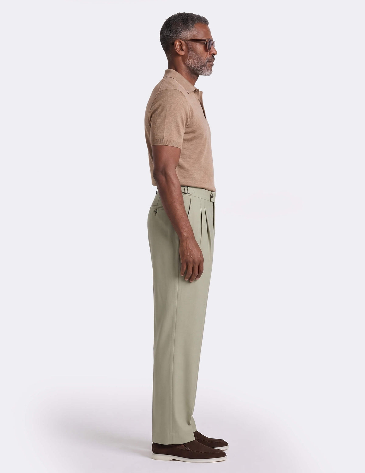 The Liorno Stone Wide-Leg Trousers - Samir Bachkami
