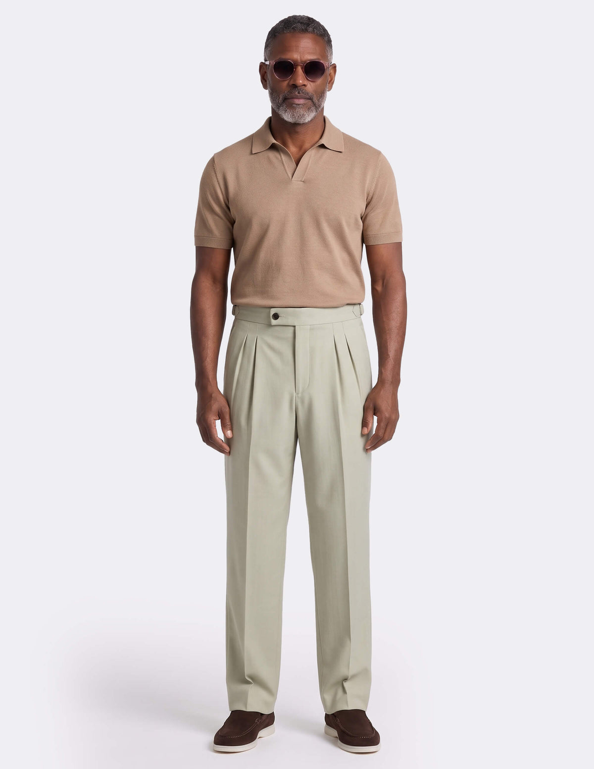 The Liorno Stone Wide-Leg Trousers - Samir Bachkami