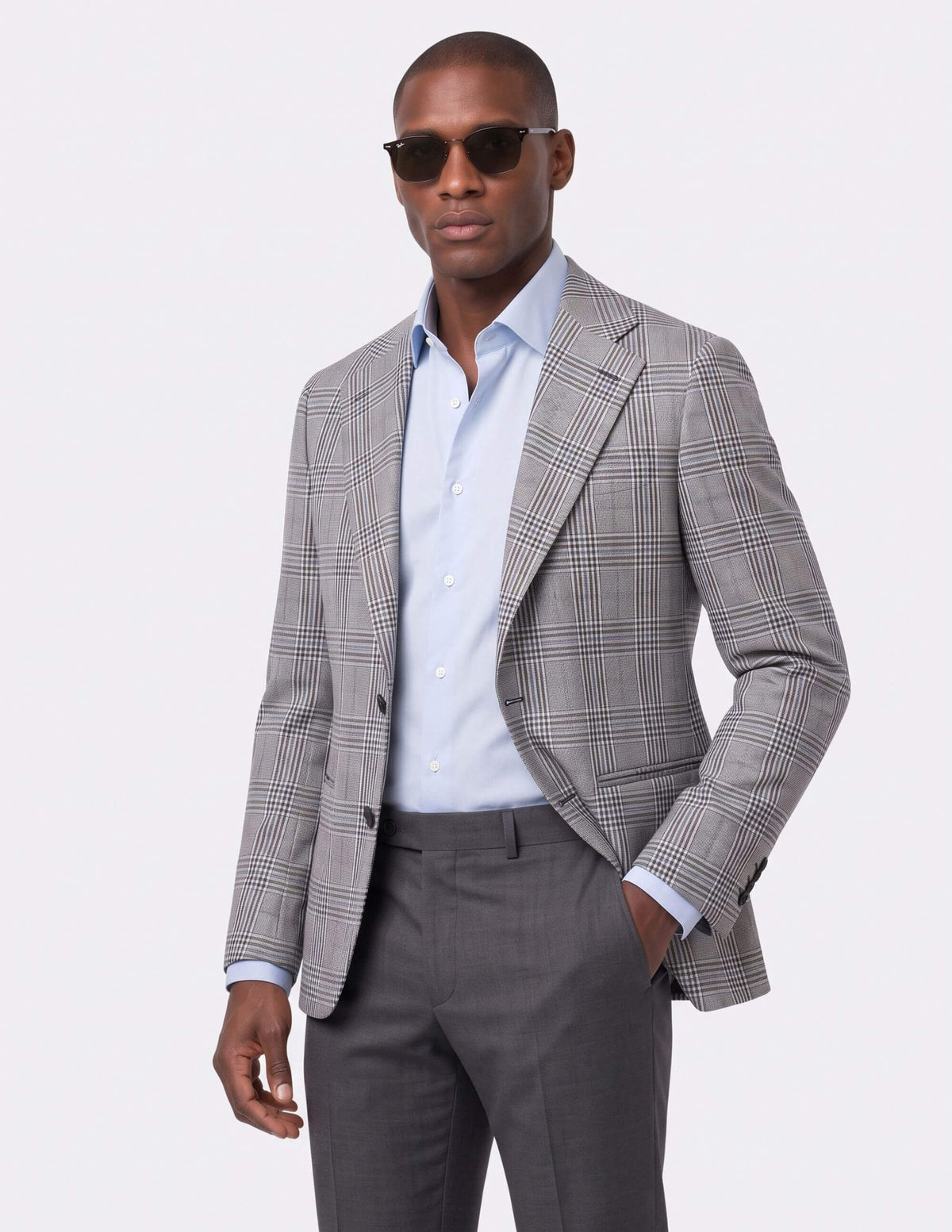 The Mayfair Grey Check Jacket - Samir Bachkami