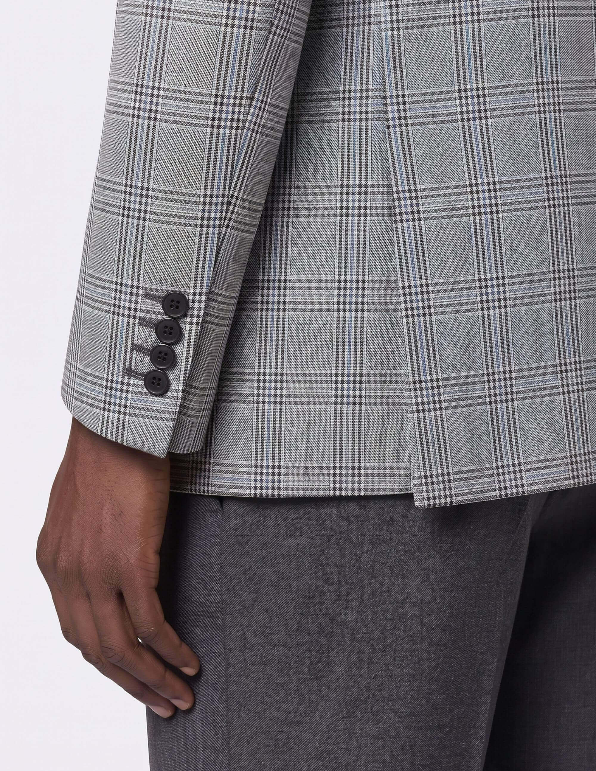 The Mayfair Grey Check Jacket - Samir Bachkami