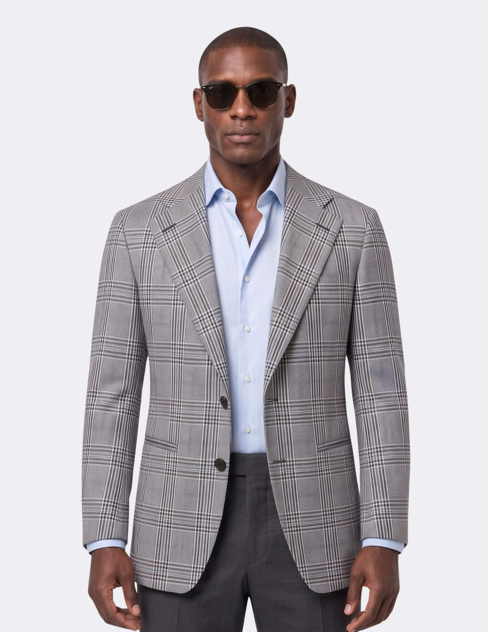 The Mayfair Grey Check Jacket - Samir Bachkami