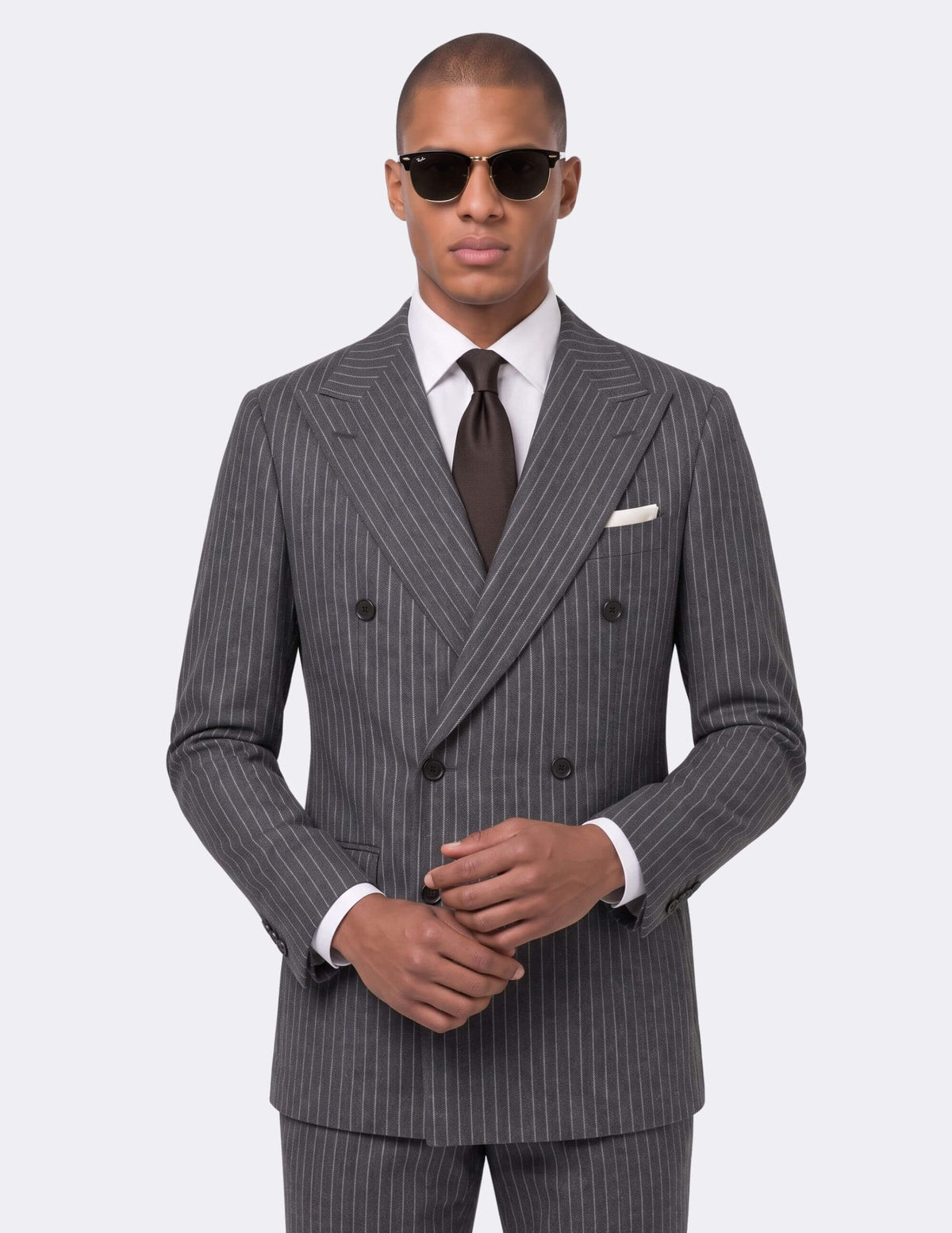 The Milan Charcoal Double-Breasted Suit - Samir Bachkami