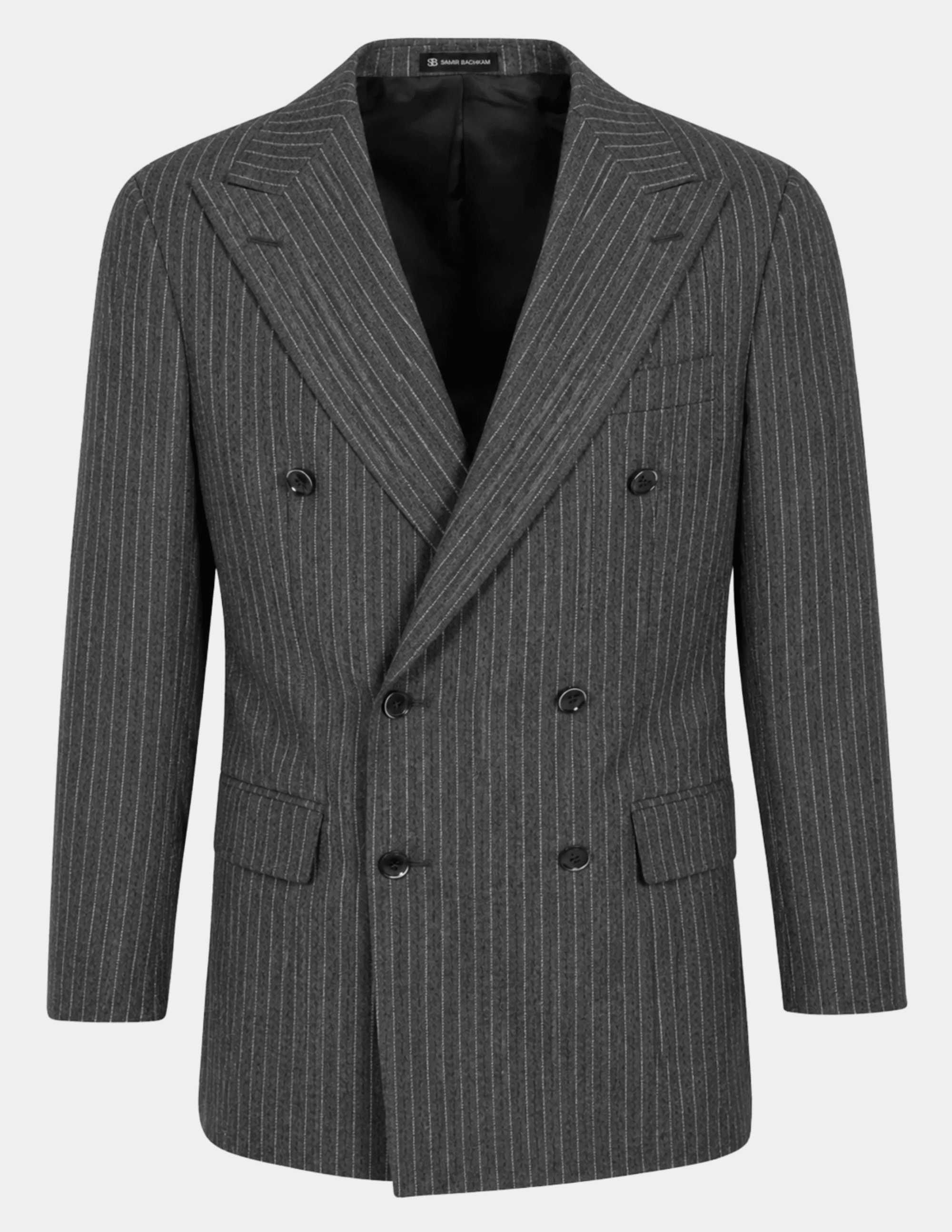 The Milan Charcoal Double - Breasted Suit - Samir Bachkami