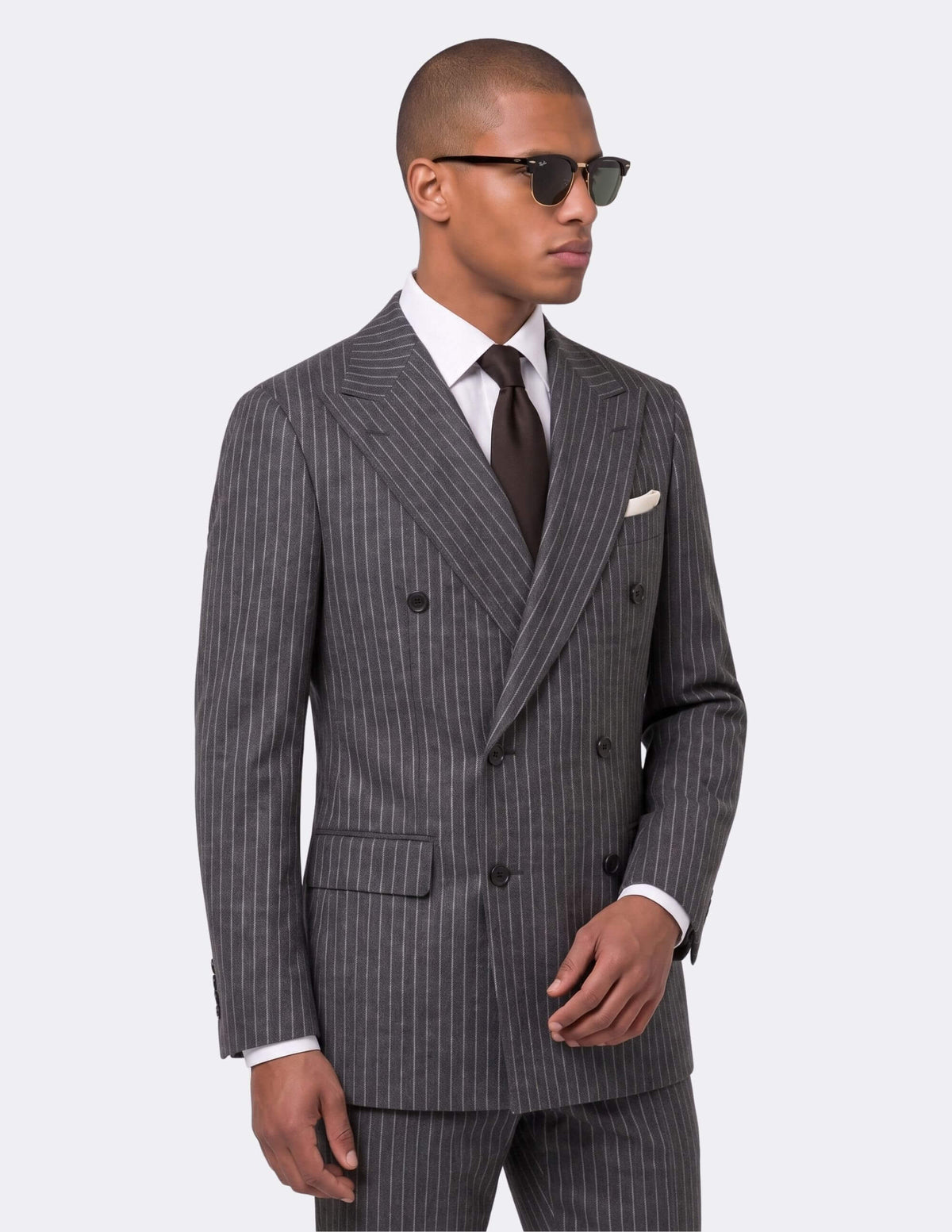 The Milan Charcoal Double-Breasted Suit - Samir Bachkami