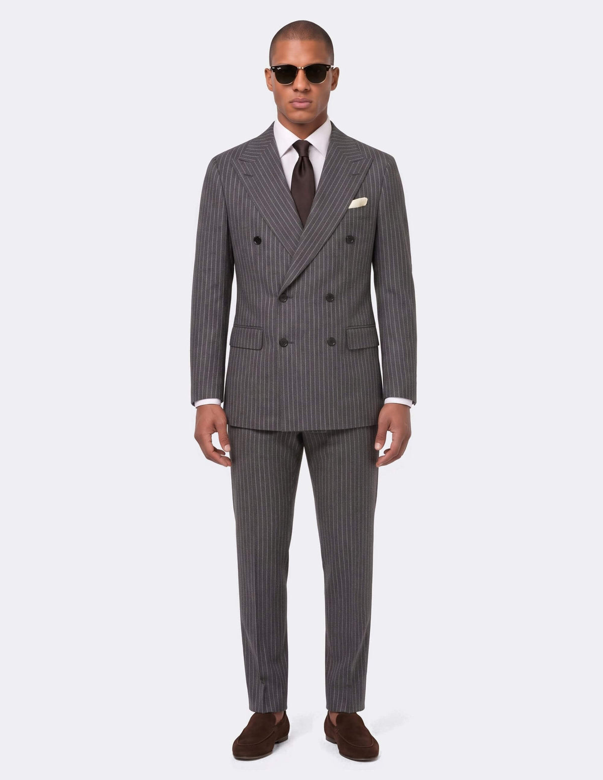 The Milan Charcoal Double-Breasted Suit - Samir Bachkami