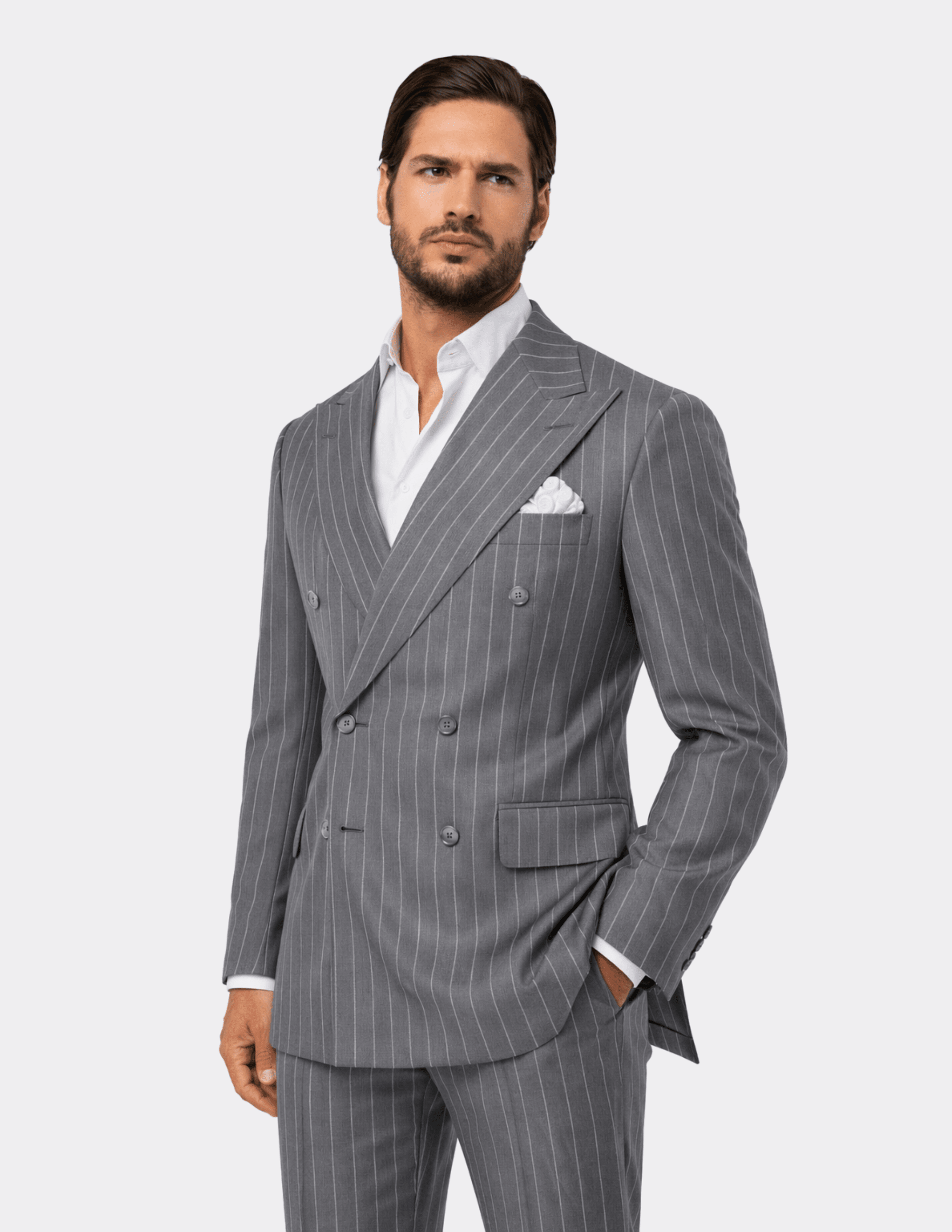 The Monarch Stripe Double - Breasted Suit - Samir Bachkami