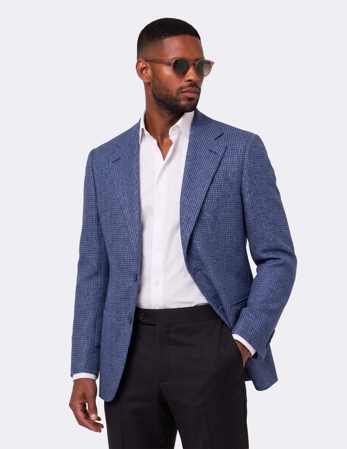 The Neravico Blue Single-Breasted Jacket - Samir Bachkami