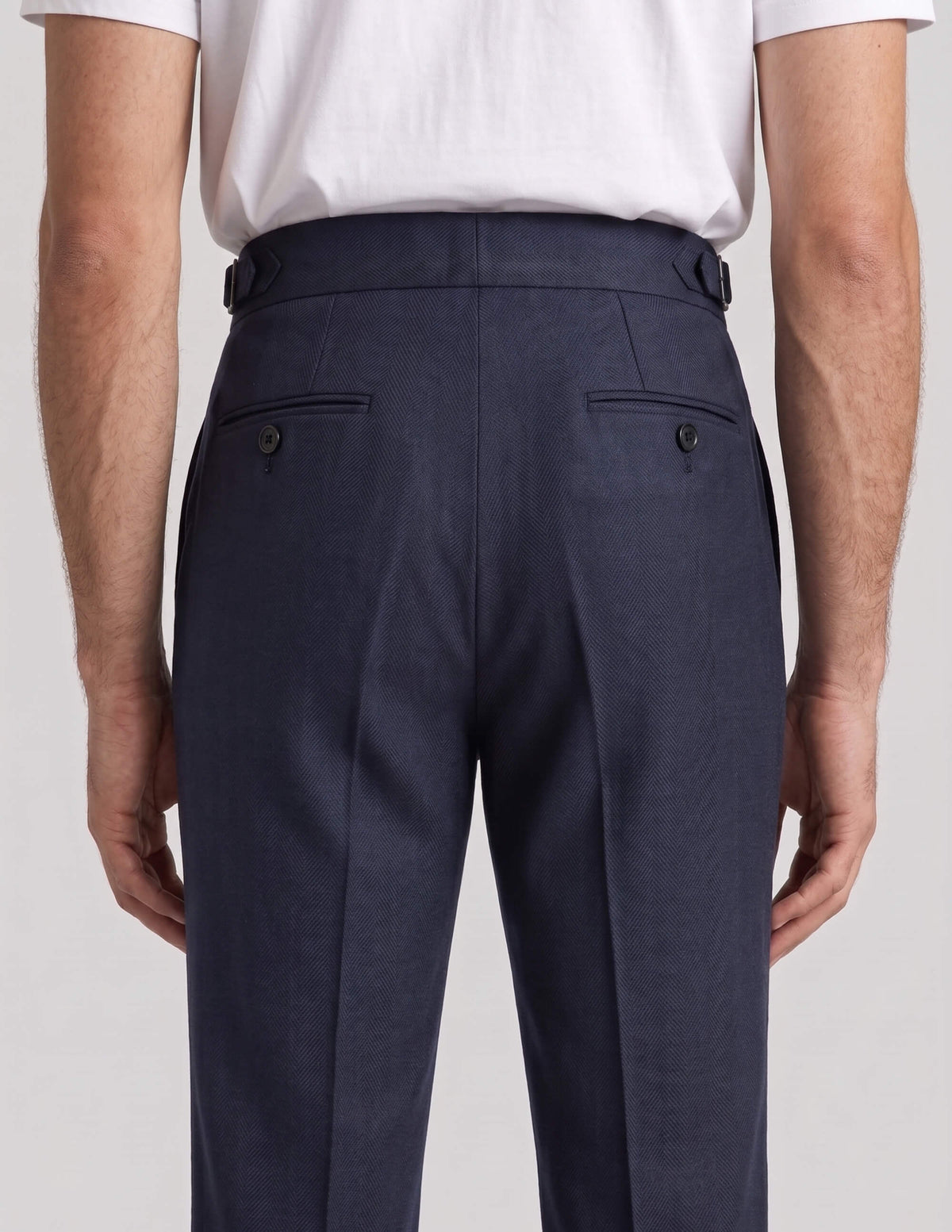 The Noresto Navy Wide-Leg Trousers - Samir Bachkami