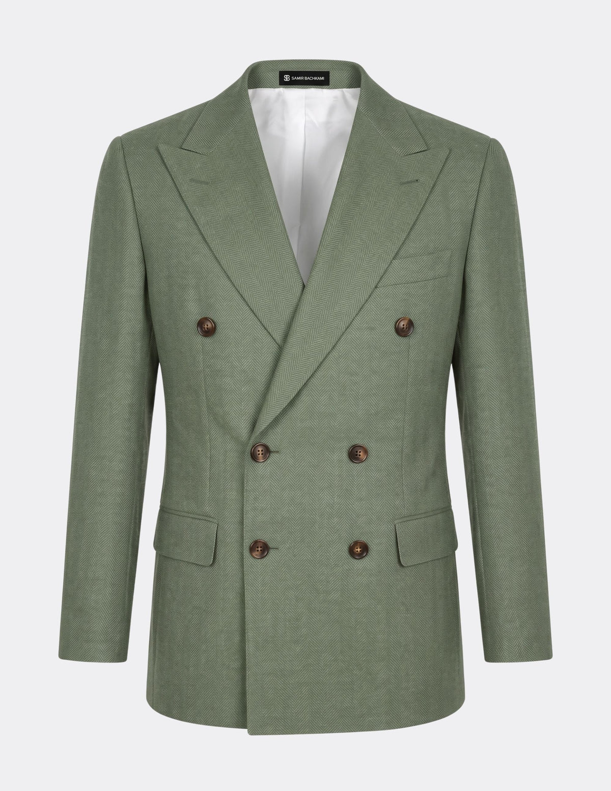 The Olivaro Sage Double-Breasted Jacket - Samir Bachkami