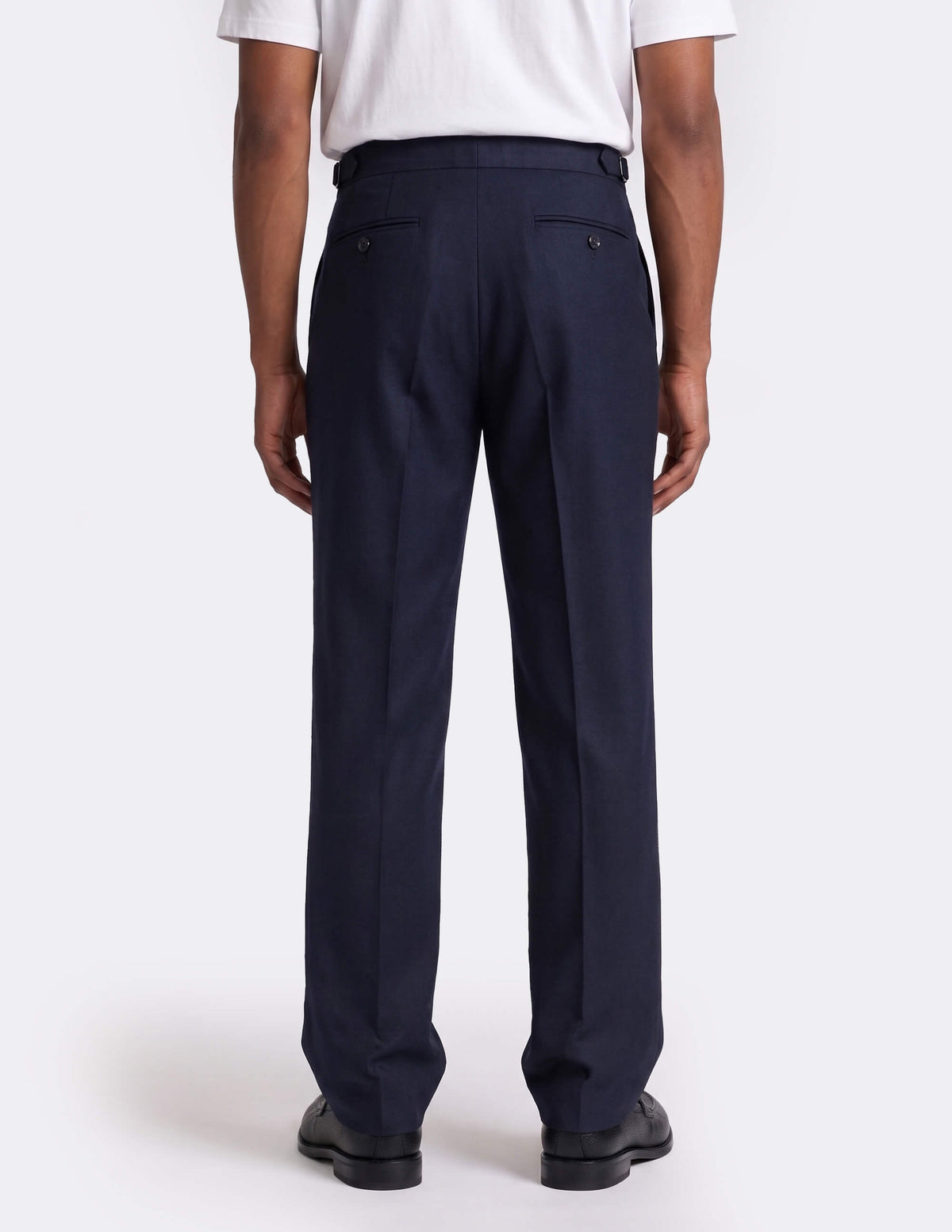 The Ombrello Navy Wide-Leg Trousers - Samir Bachkami