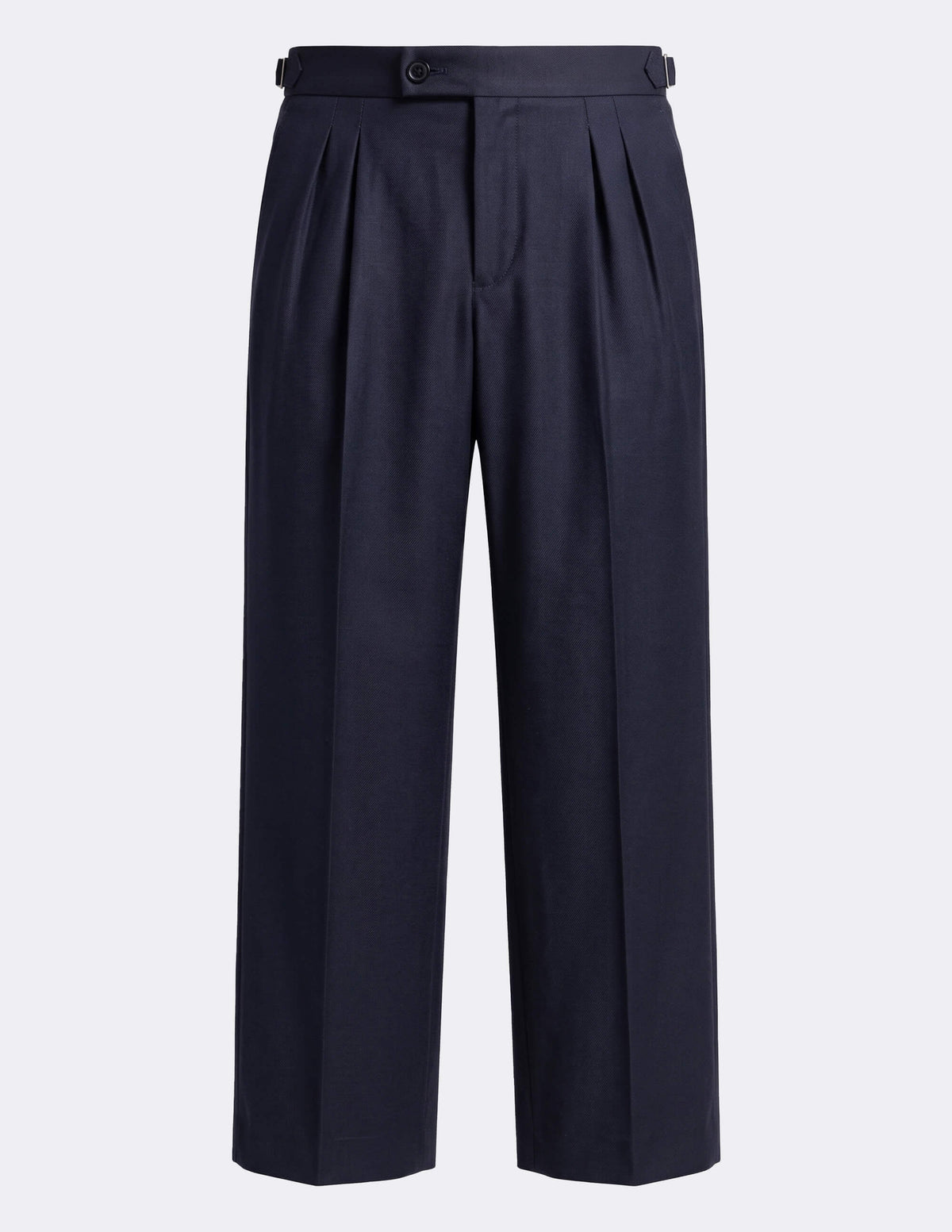 The Ombrello Navy Wide-Leg Trousers - Samir Bachkami