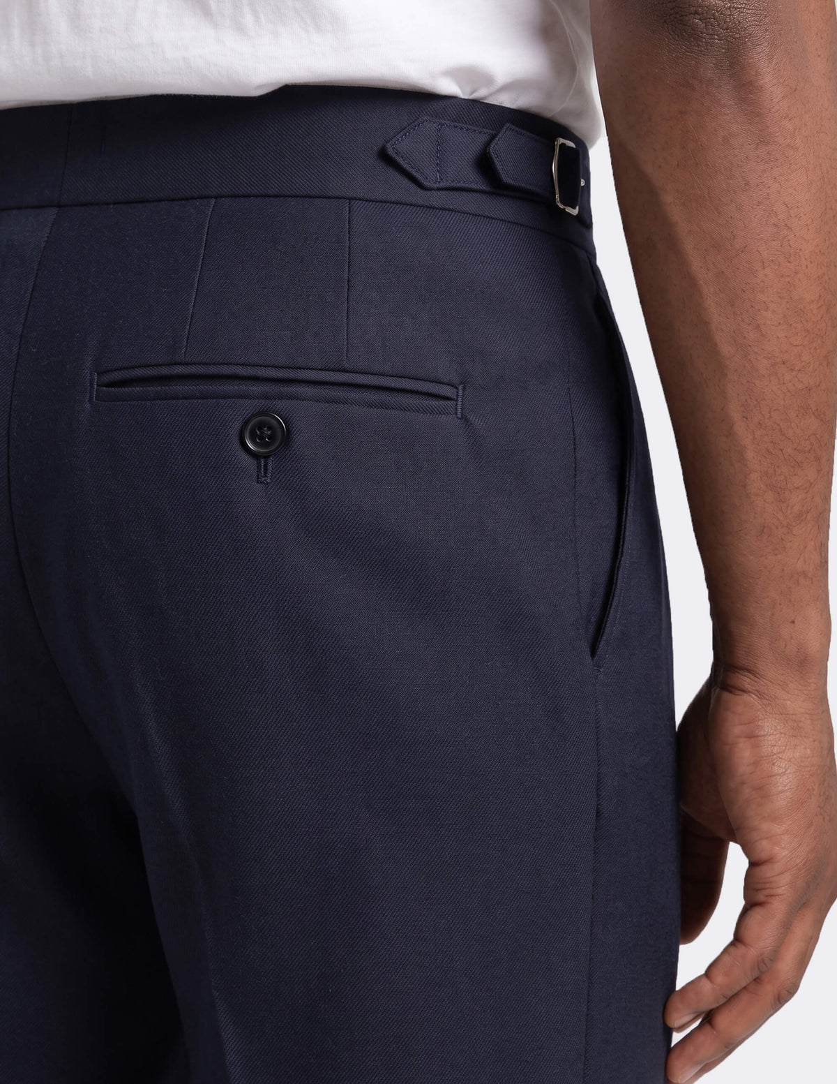 The Ombrello Navy Wide-Leg Trousers - Samir Bachkami