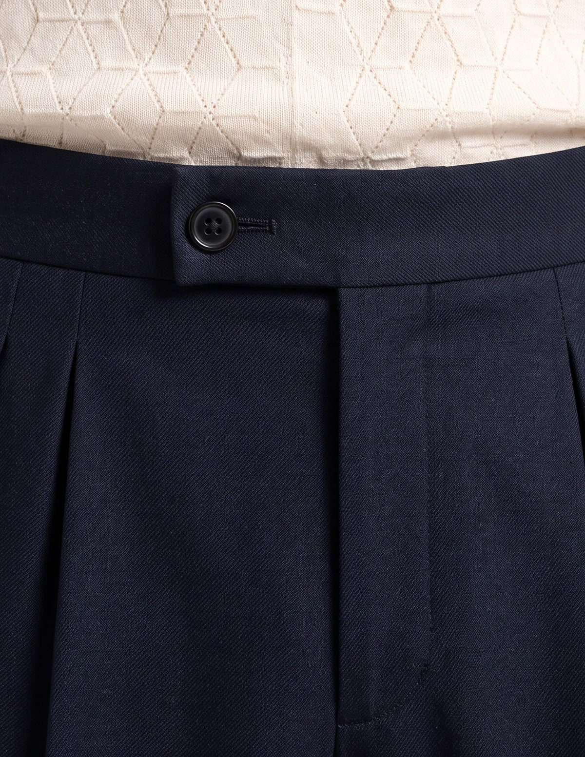 The Orsello Navy Wide-Leg Trousers - Samir Bachkami