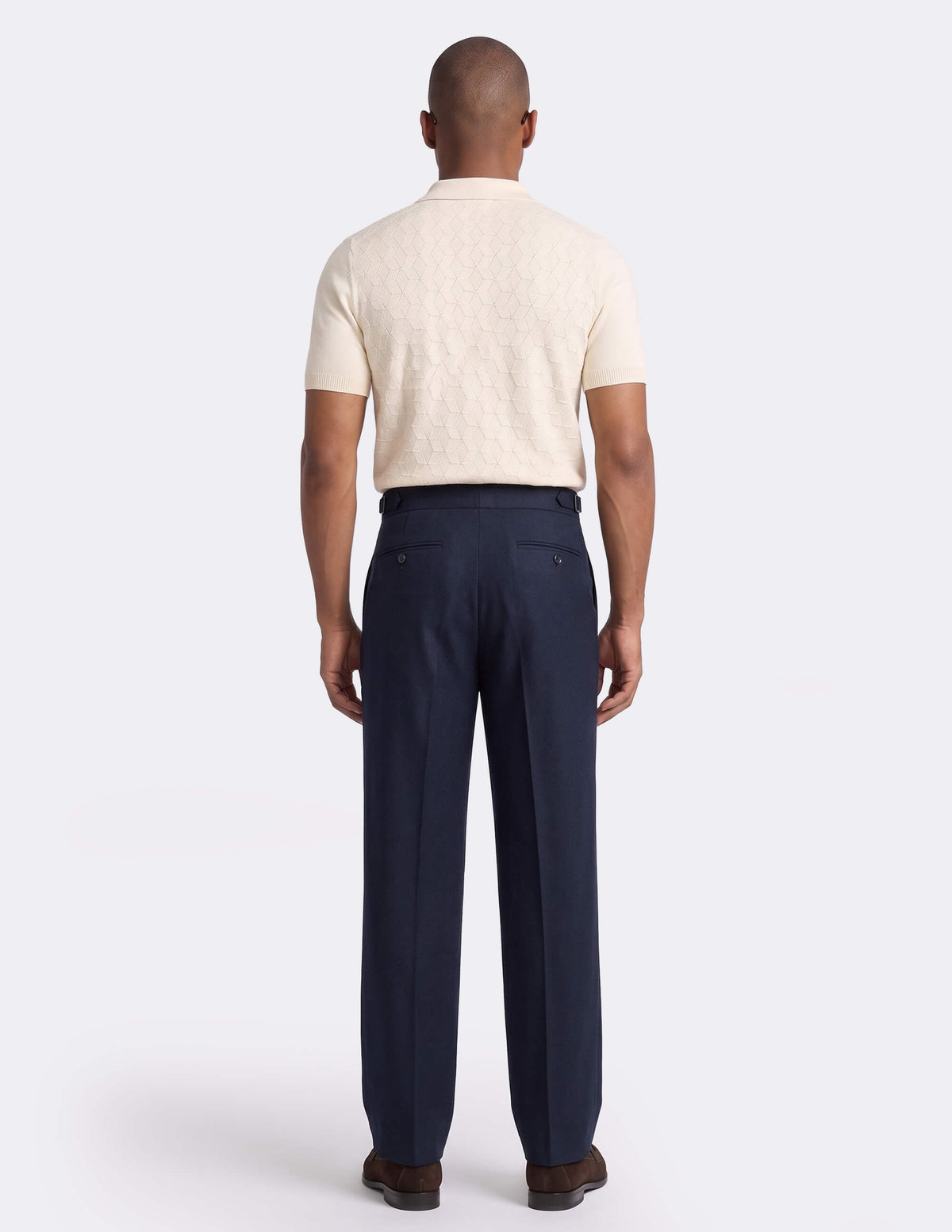 The Orsello Navy Wide-Leg Trousers - Samir Bachkami