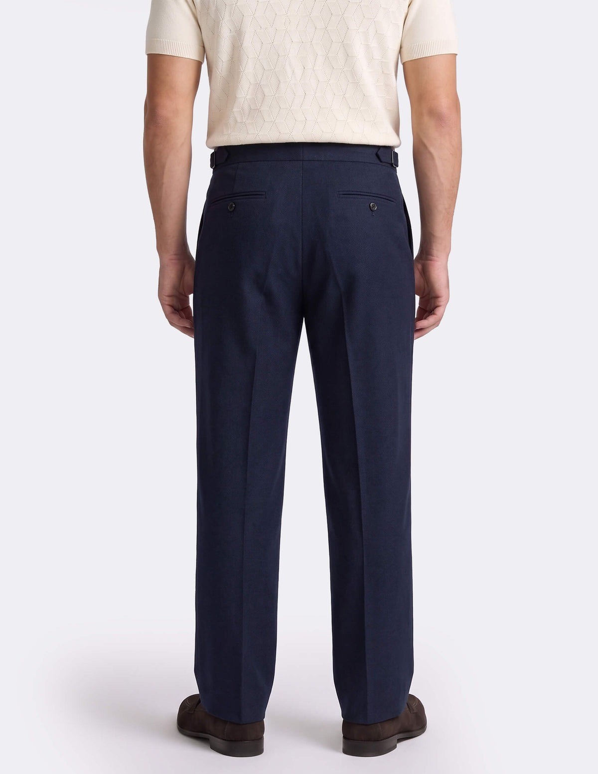 The Orsello Navy Wide-Leg Trousers - Samir Bachkami