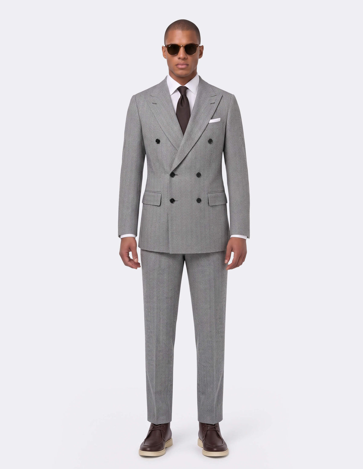 The Oxford Grey Double-Breasted Suit - Samir Bachkami
