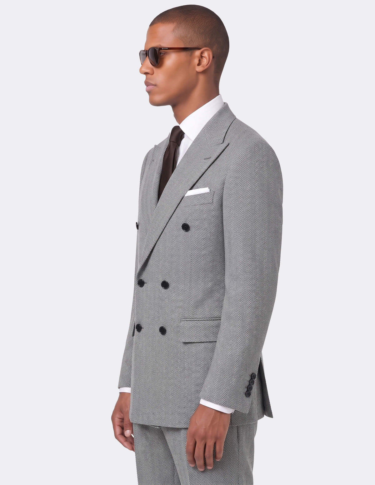 The Oxford Grey Double-Breasted Suit - Samir Bachkami