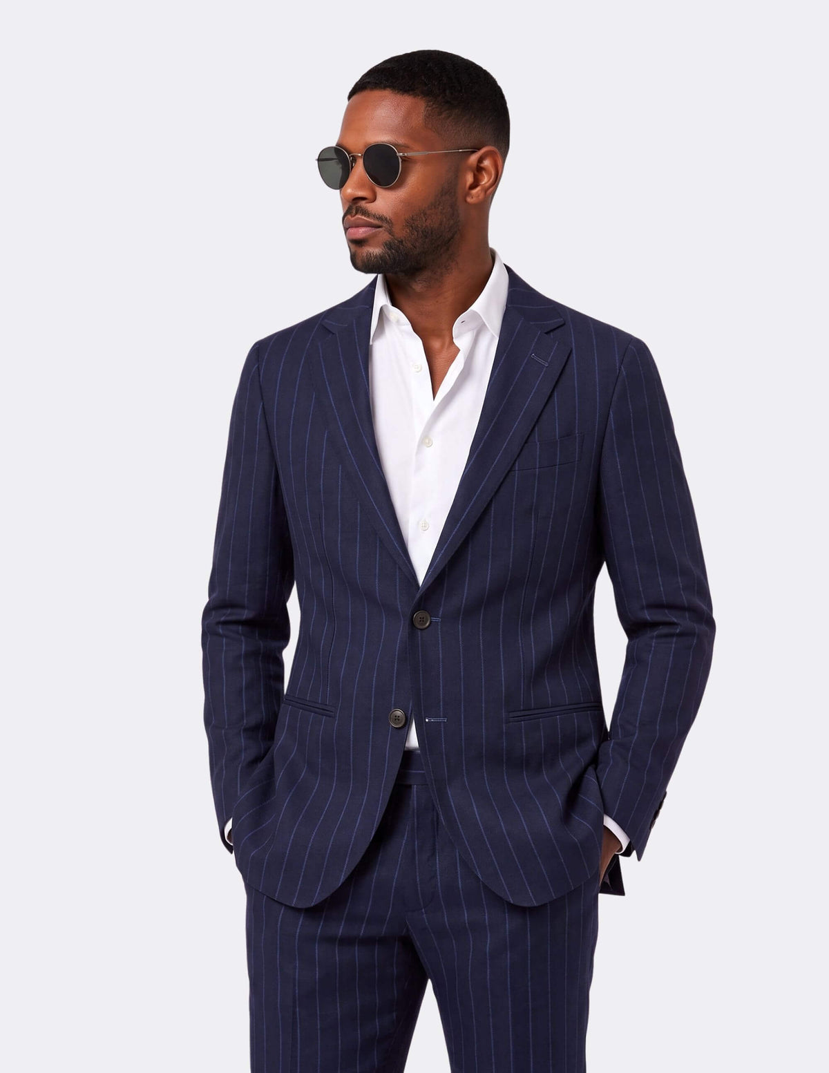The Palermo Navy Pinstripe Suit - Samir Bachkami