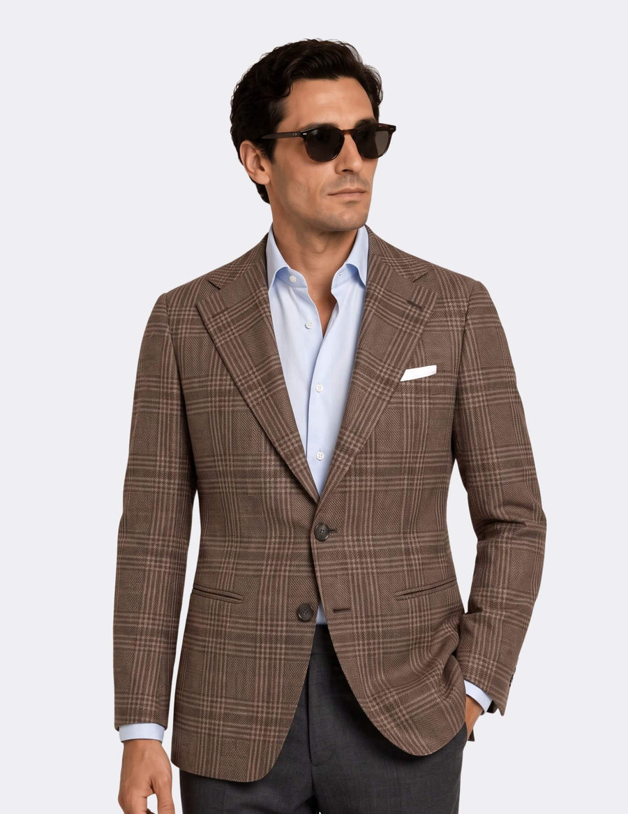 The Piemonte Espresso Check Jacket