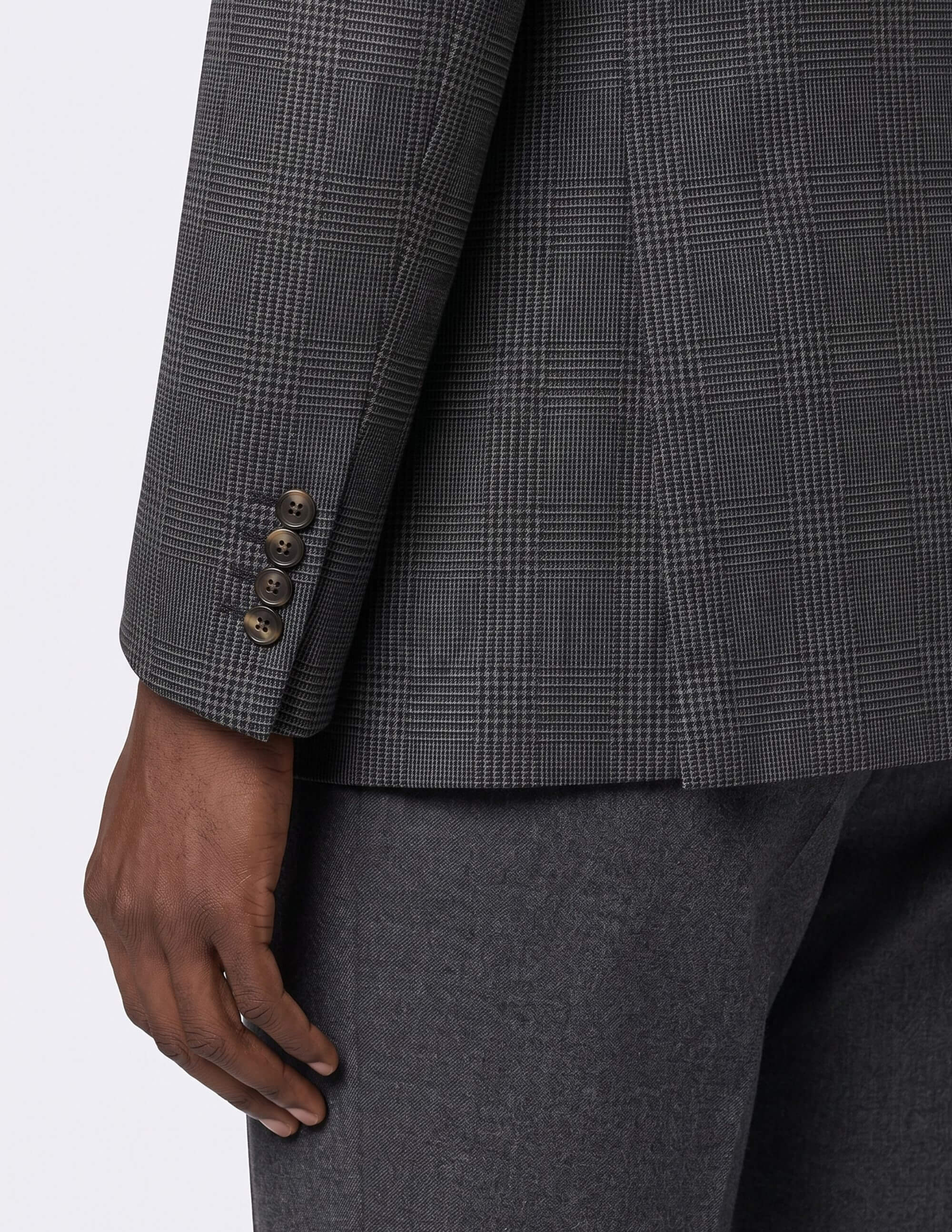 The Regent Charcoal Check Jacket - Samir Bachkami