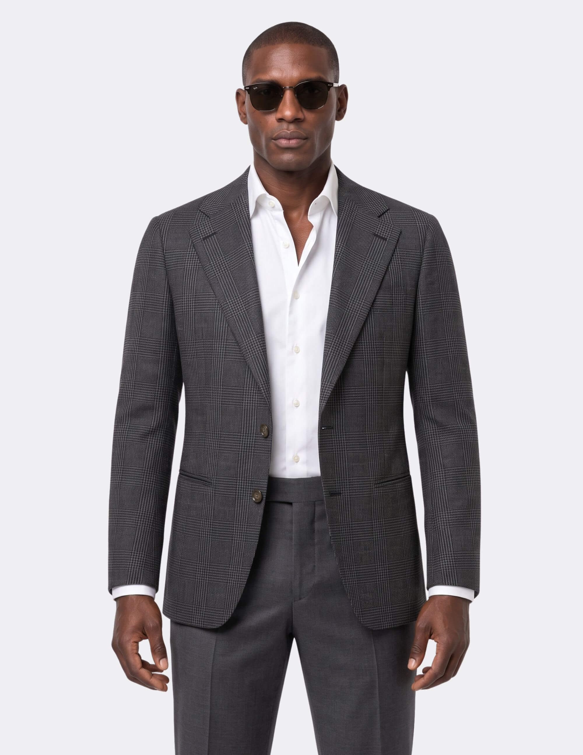 The Regent Charcoal Check Jacket - Samir Bachkami