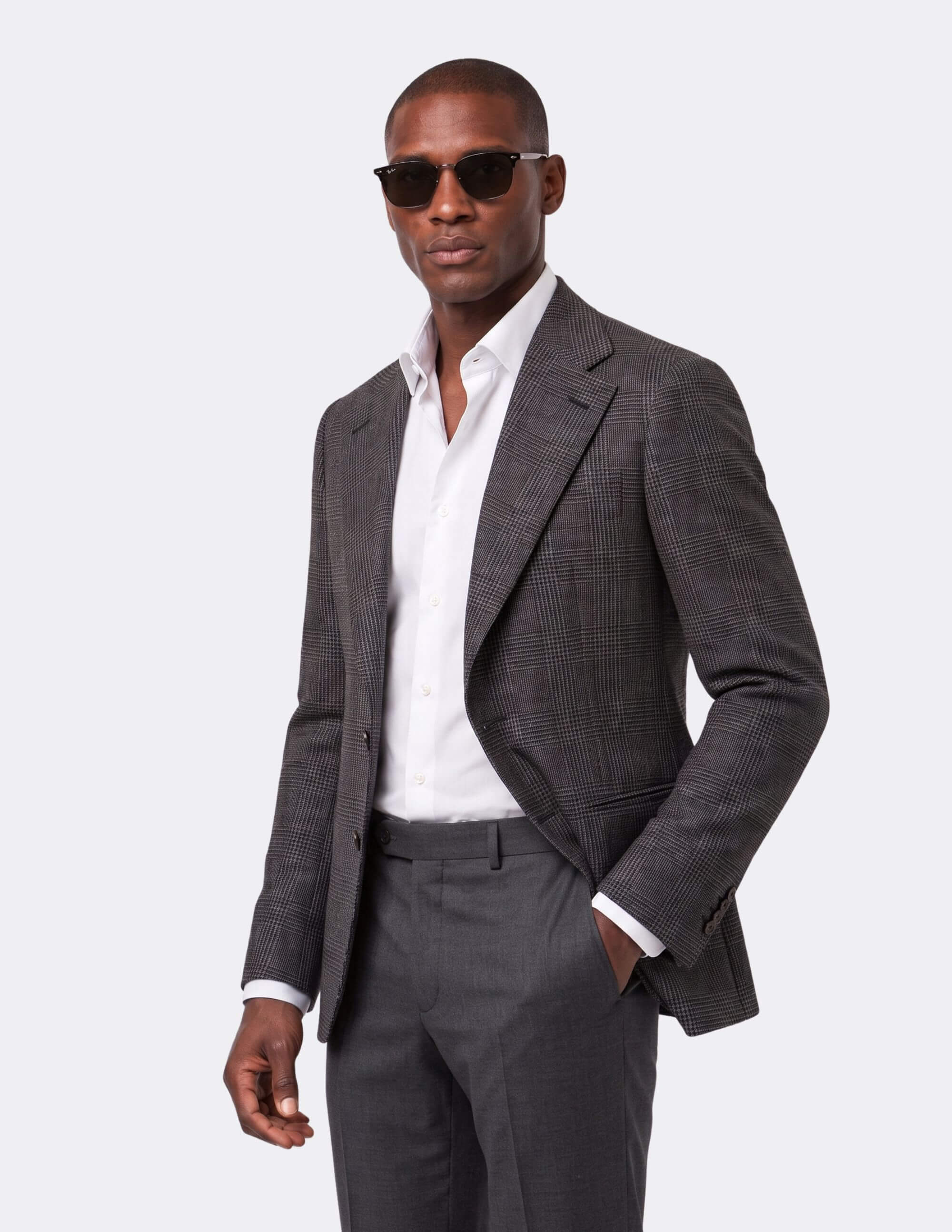 The Regent Charcoal Check Jacket - Samir Bachkami