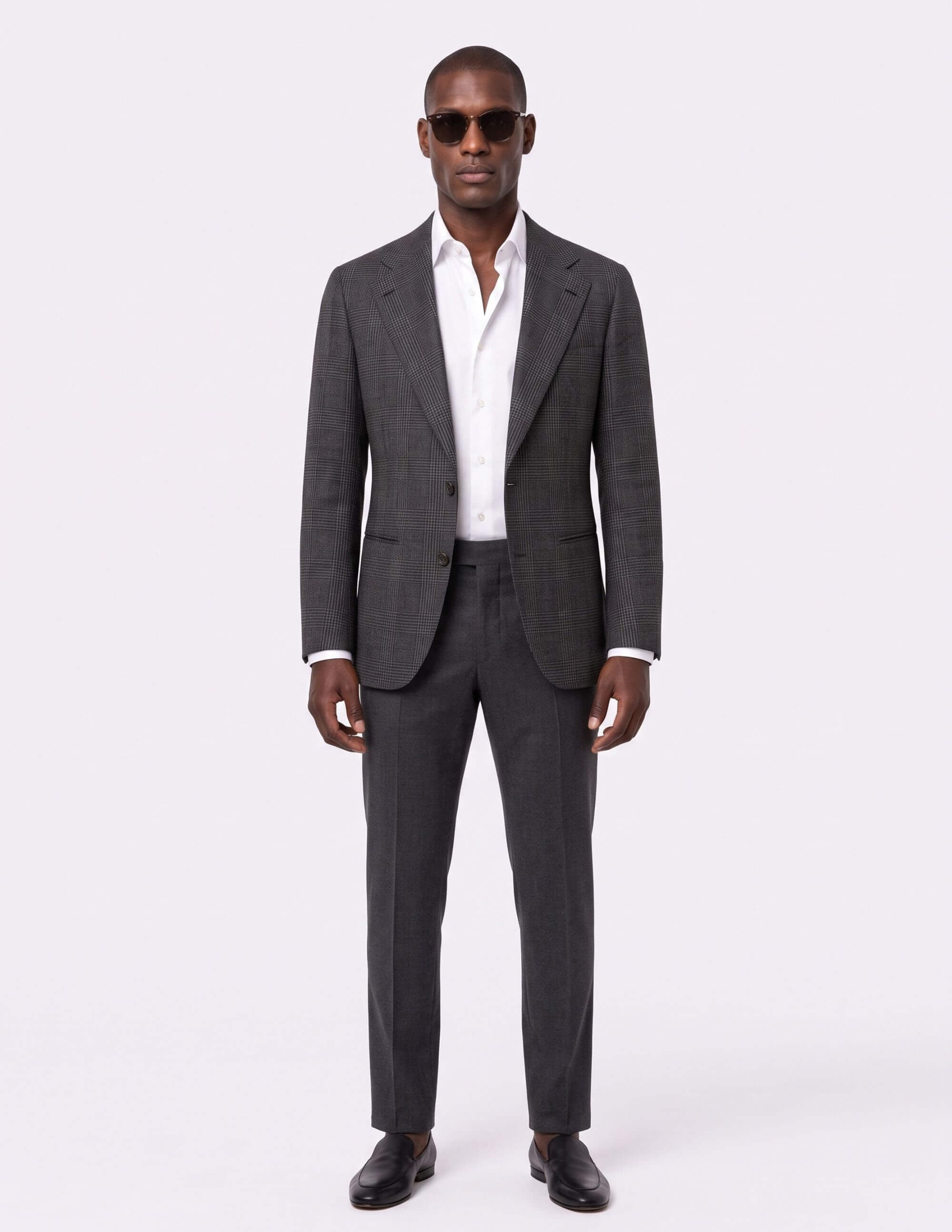 The Regent Charcoal Check Jacket - Samir Bachkami