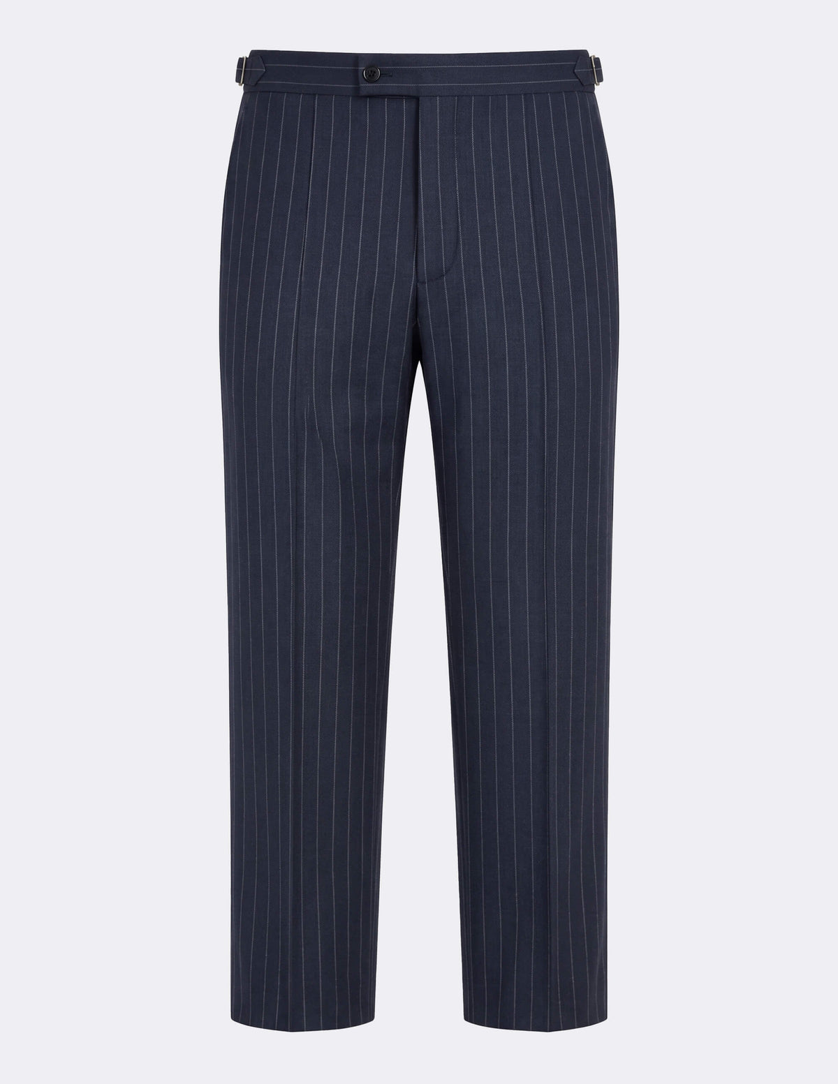 The Renvaro Navy Pinstripe Trousers - Samir Bachkami